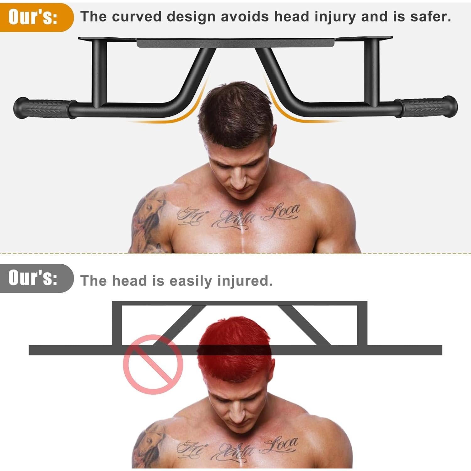 Barra de Dominadas Kipika Montada en Pared 99 cm 272 kg