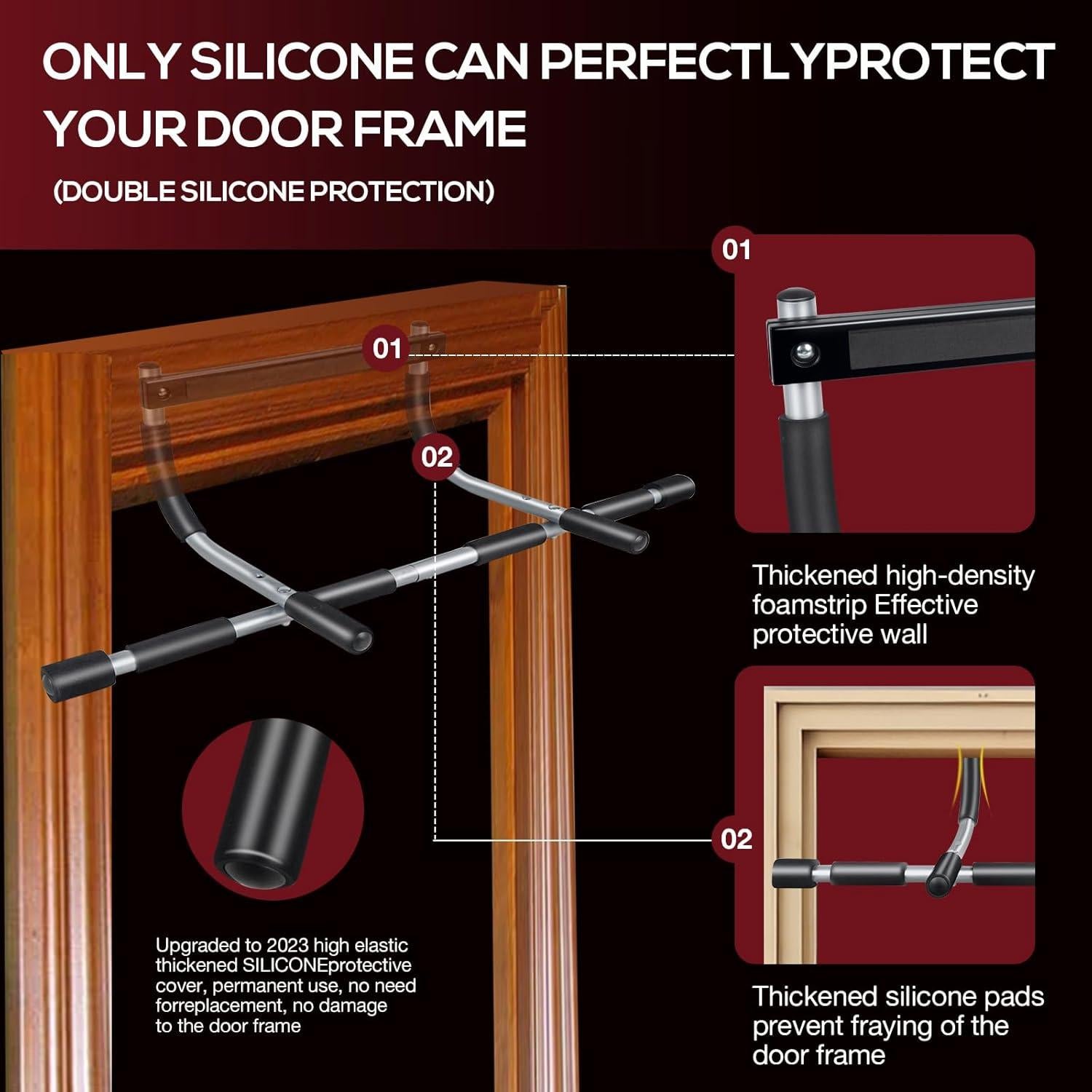 Barra de Dominadas GYE Ajustable para Puerta 200 kg