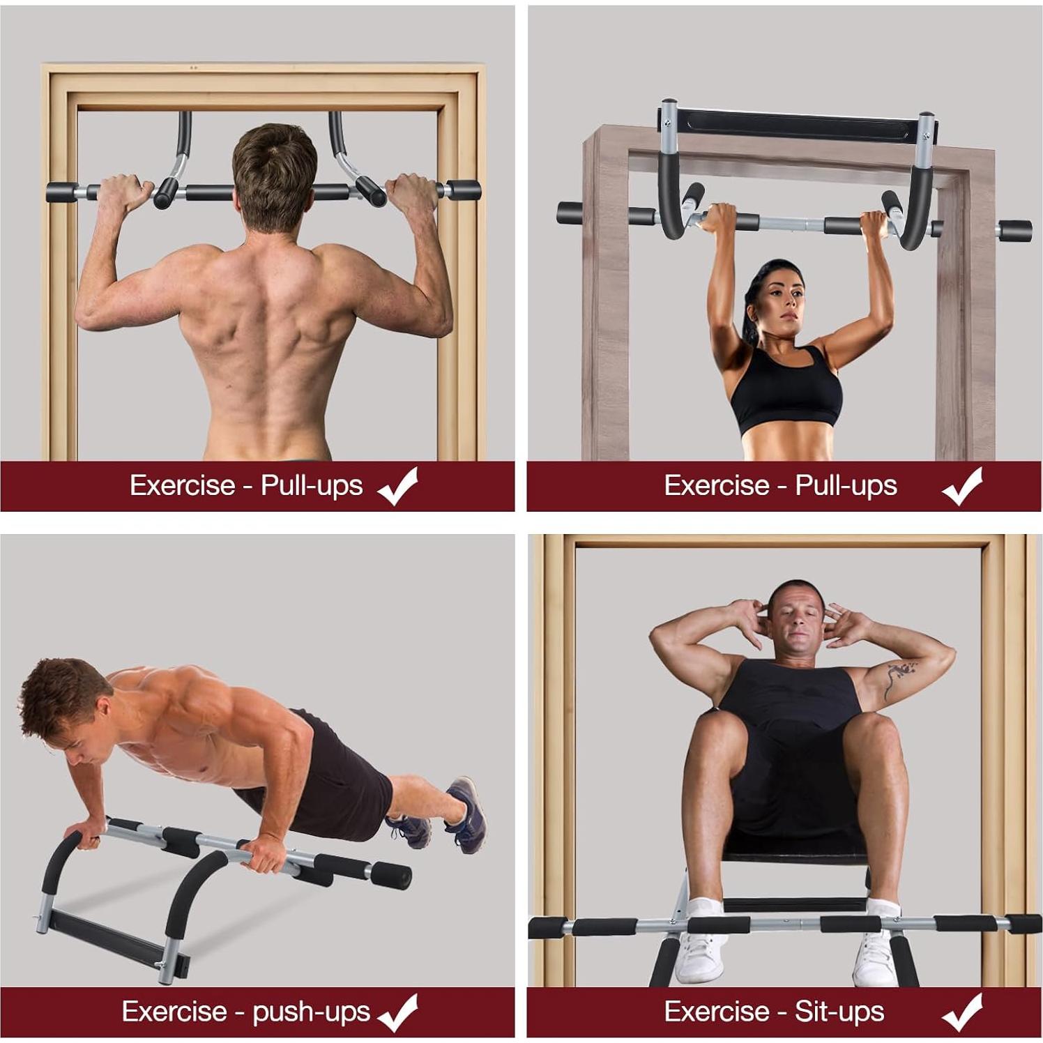 Barra de Dominadas GYE Ajustable para Puerta 200 kg