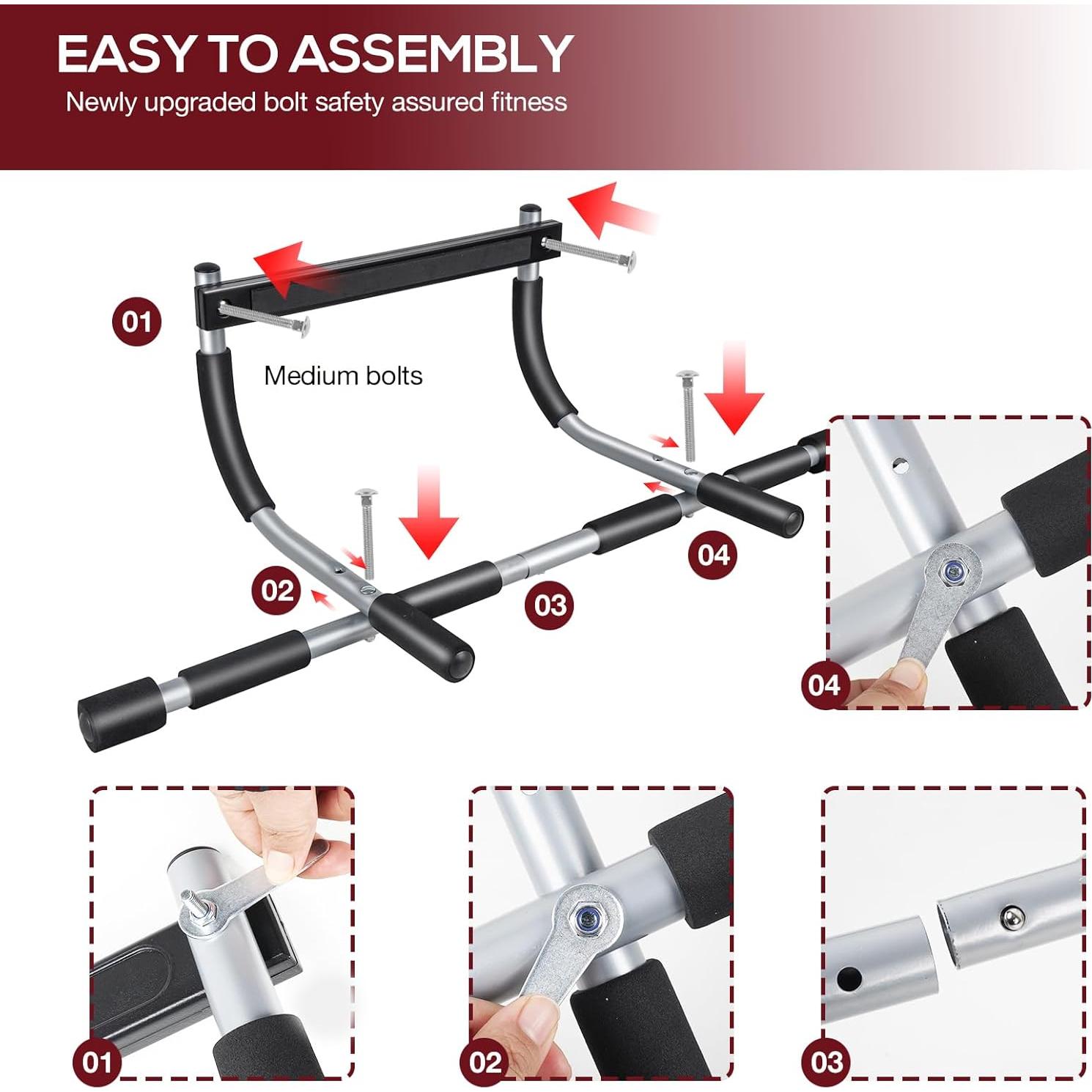 Barra de Dominadas GYE Ajustable para Puerta 200 kg