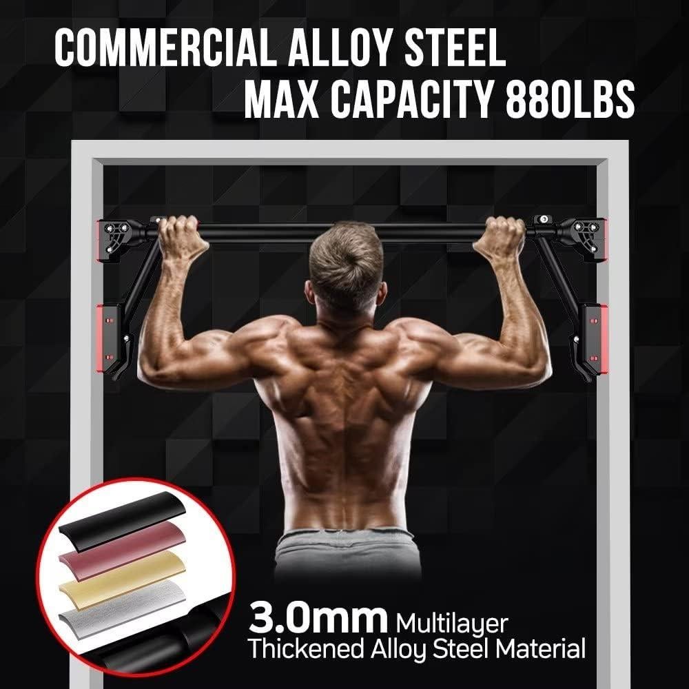 Barra de Dominadas Iwondgym Ajustable 400 kg Sin Tornillos