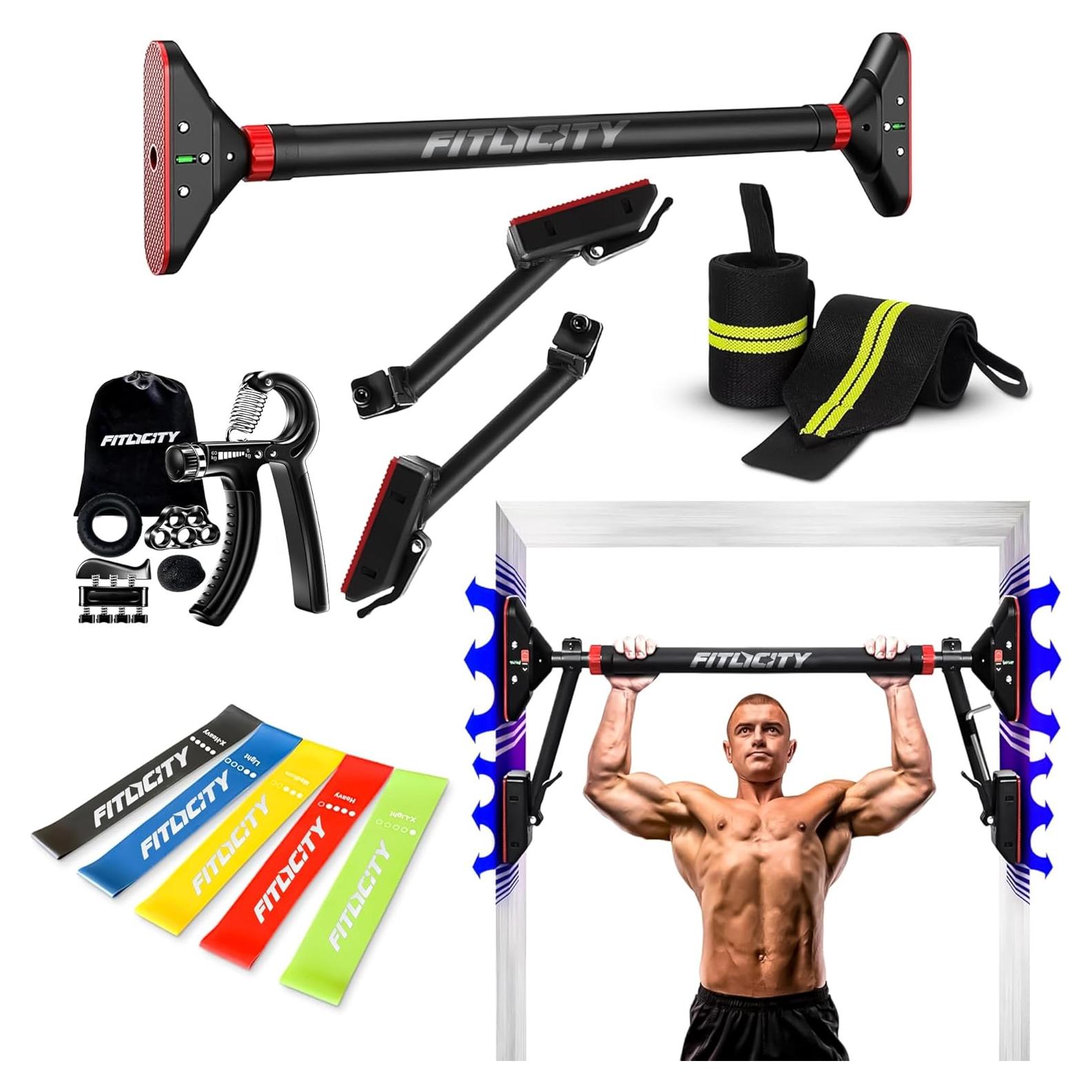 Barra de Dominadas Ajustable FITLICITY para Puerta 75.9-95.3 cm