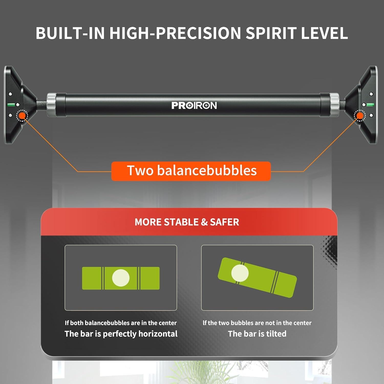 Barra de Dominadas PROIRON Ajustable 72-97cm 200kg