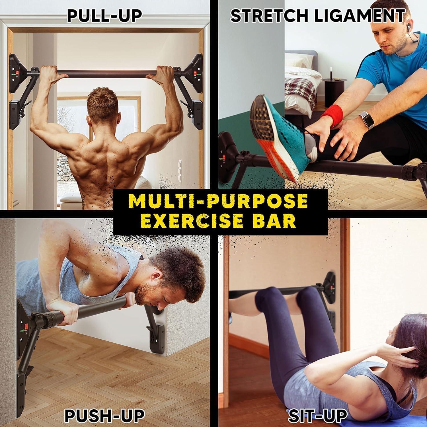 Barra de Dominadas E-Jet Sport 78-98 cm con Bloqueo Seguro