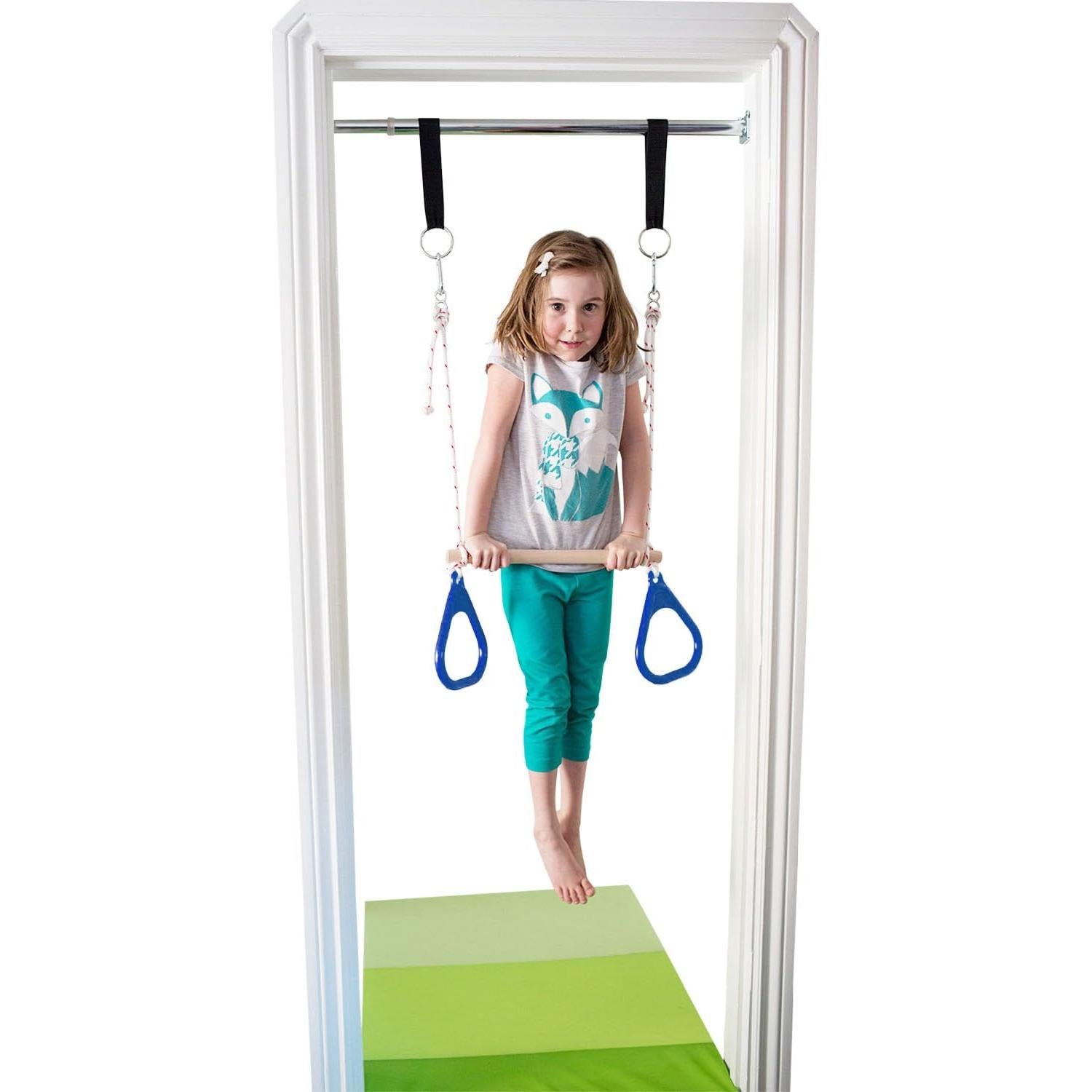 Columpio de Puerta DreamGYM - Barra de Trapecio y Anillos 100kg