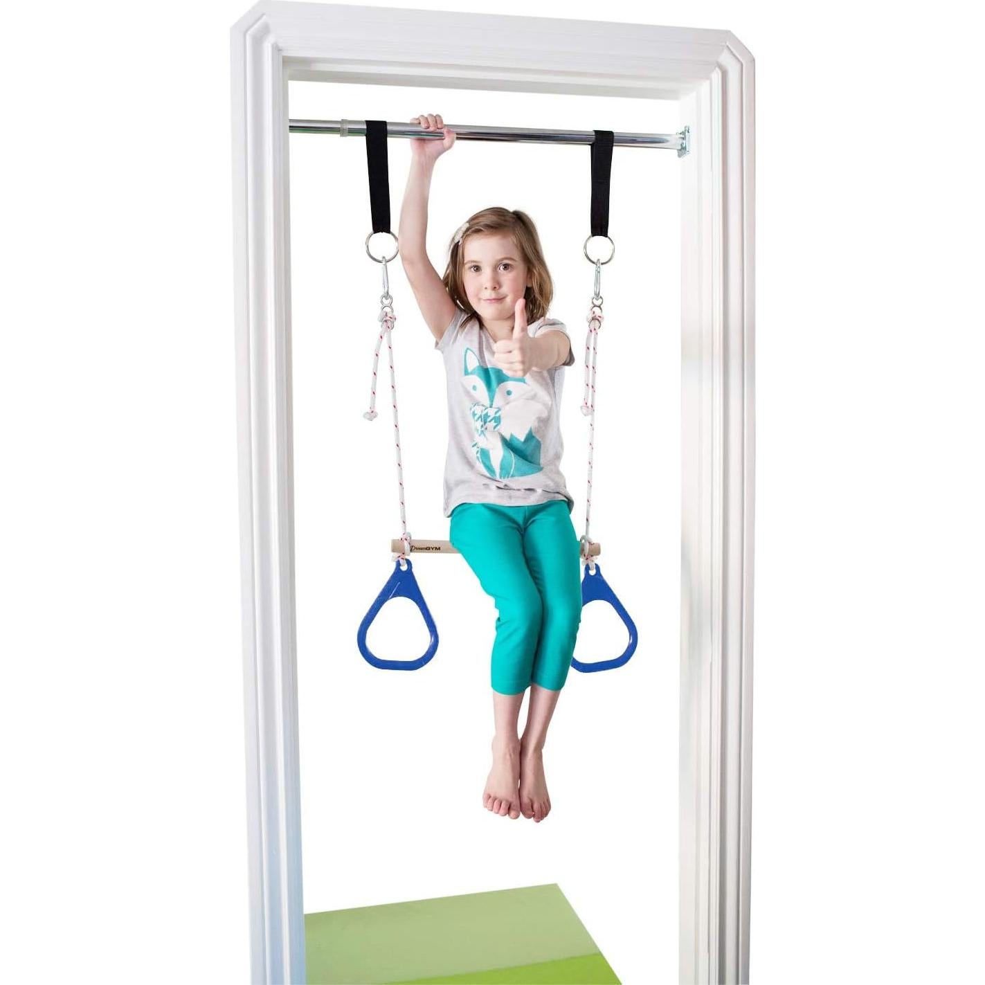 Columpio de Puerta DreamGYM - Barra de Trapecio y Anillos 100kg