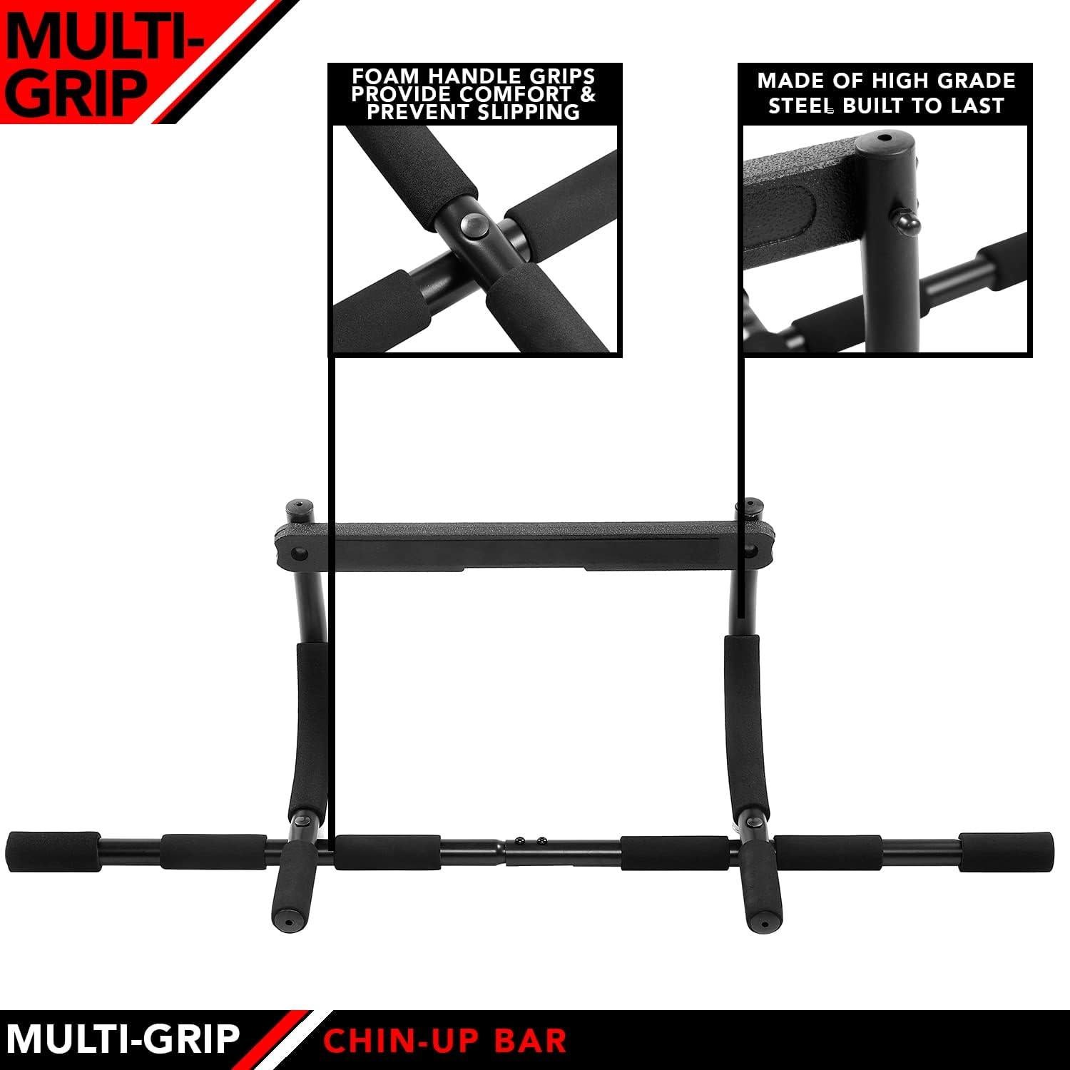 Barra de Dominadas JFIT Multi-Grip 136 kg Acero Acolchada