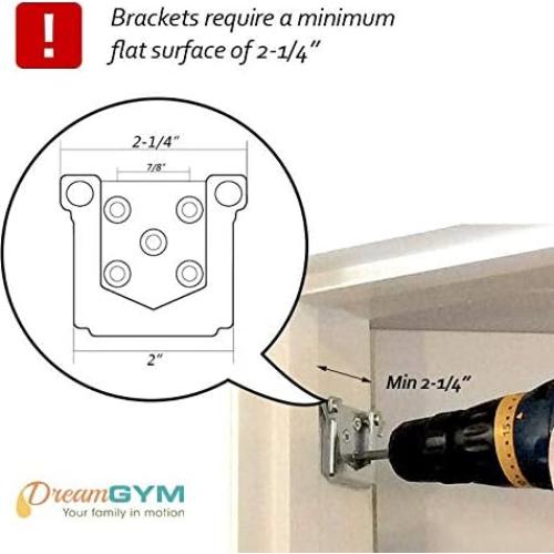 Columpio de Puerta DreamGYM con Barra de Trapecio y Anillos Rojos