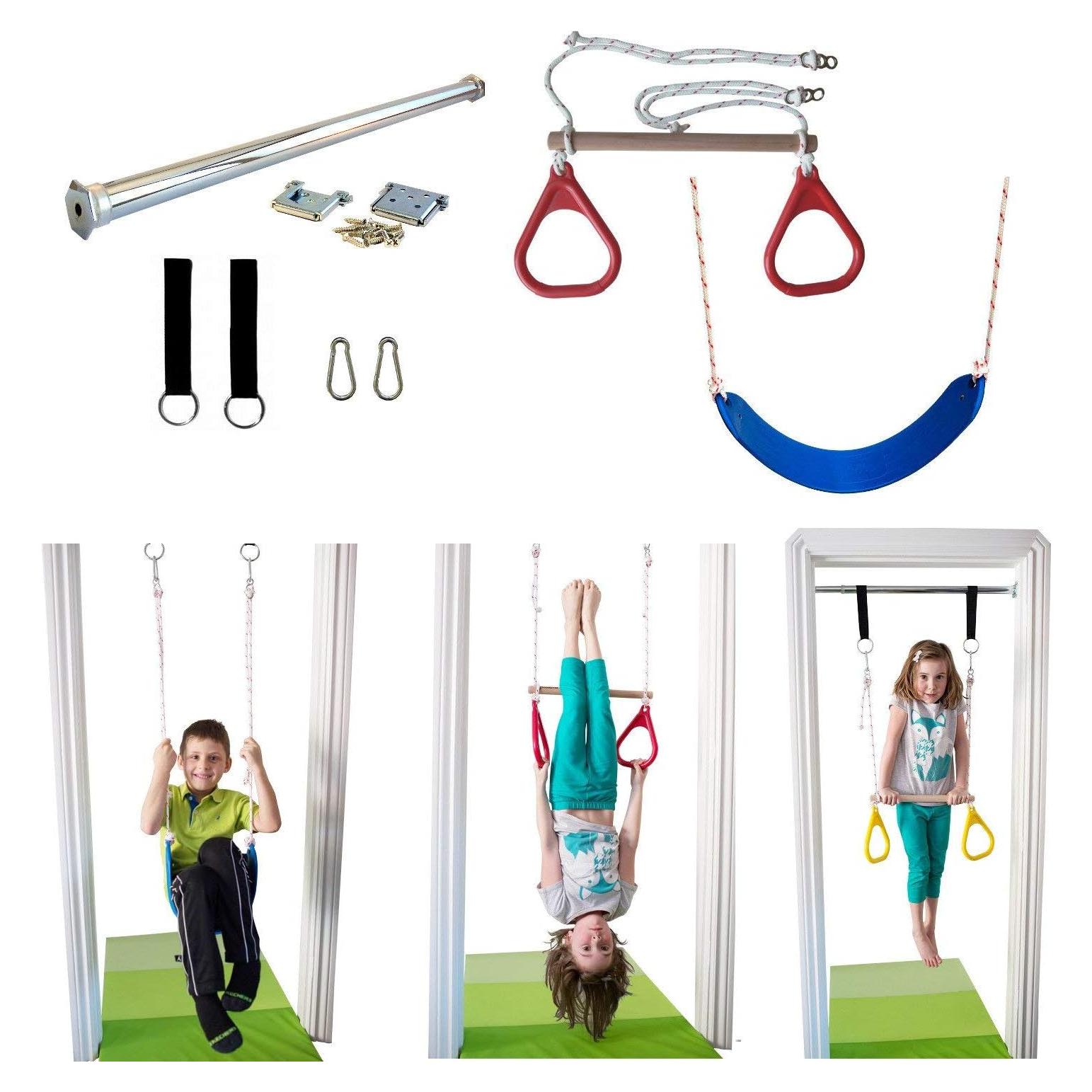 Columpio de Puerta DreamGYM con Barra de Trapecio y Anillos