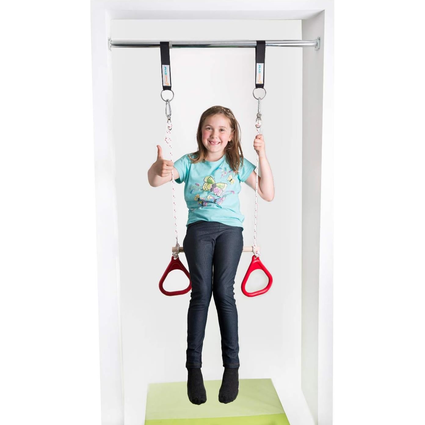Columpio de Puerta DreamGYM con Barra de Trapecio y Anillos