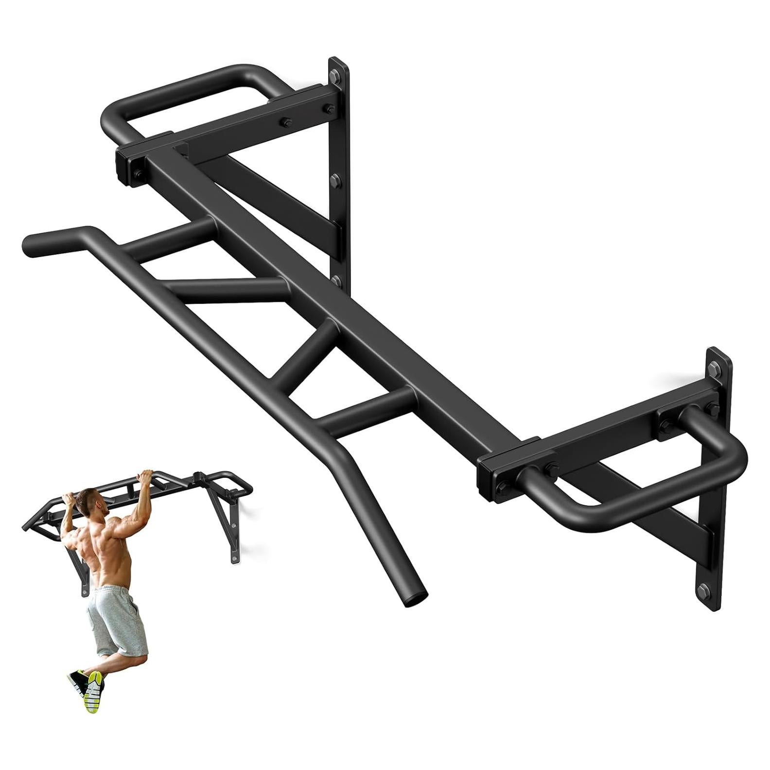 Barra de Dominadas Jusgym Montada en Pared 272 kg 14 Posiciones