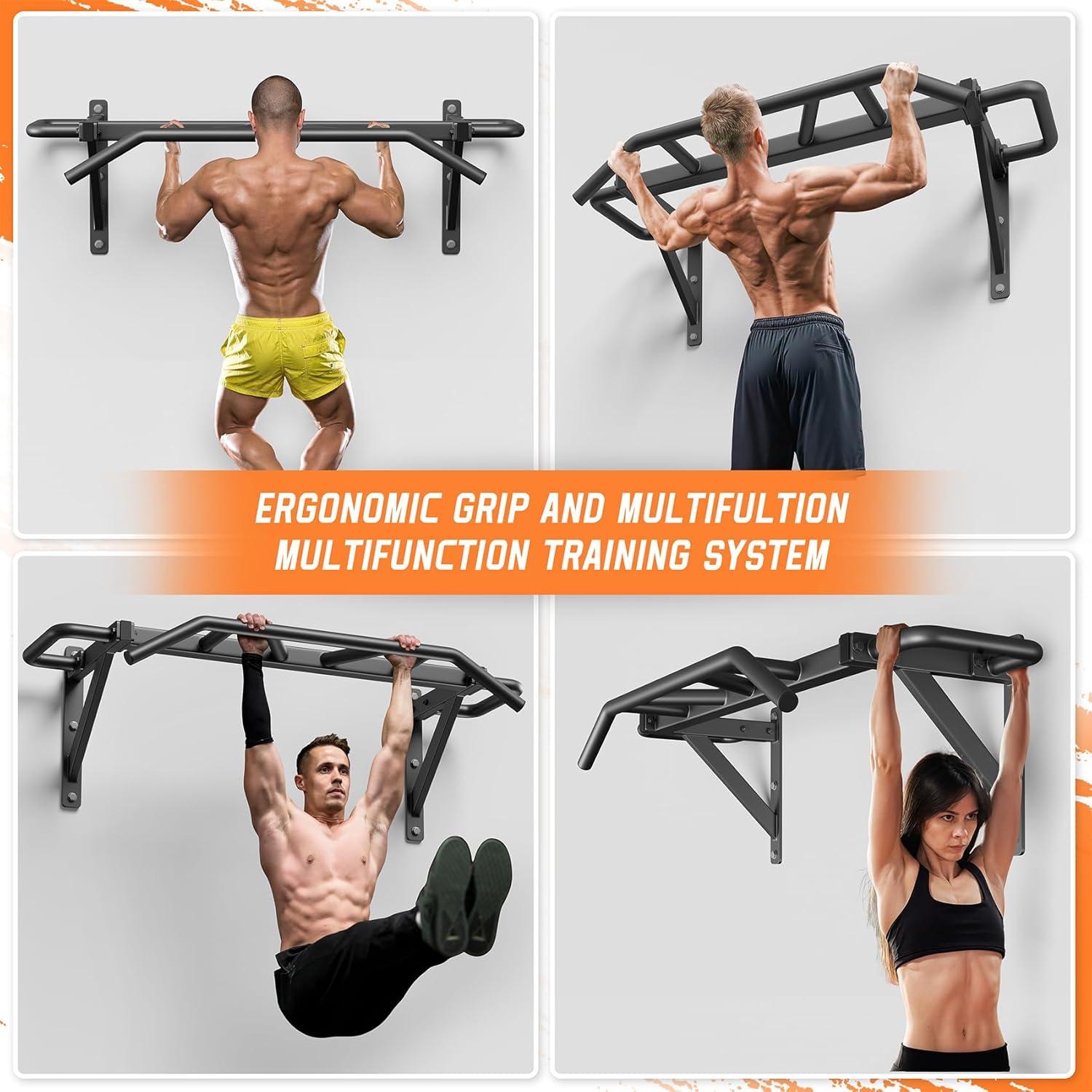 Barra de Dominadas Jusgym Montada en Pared 272 kg 14 Posiciones