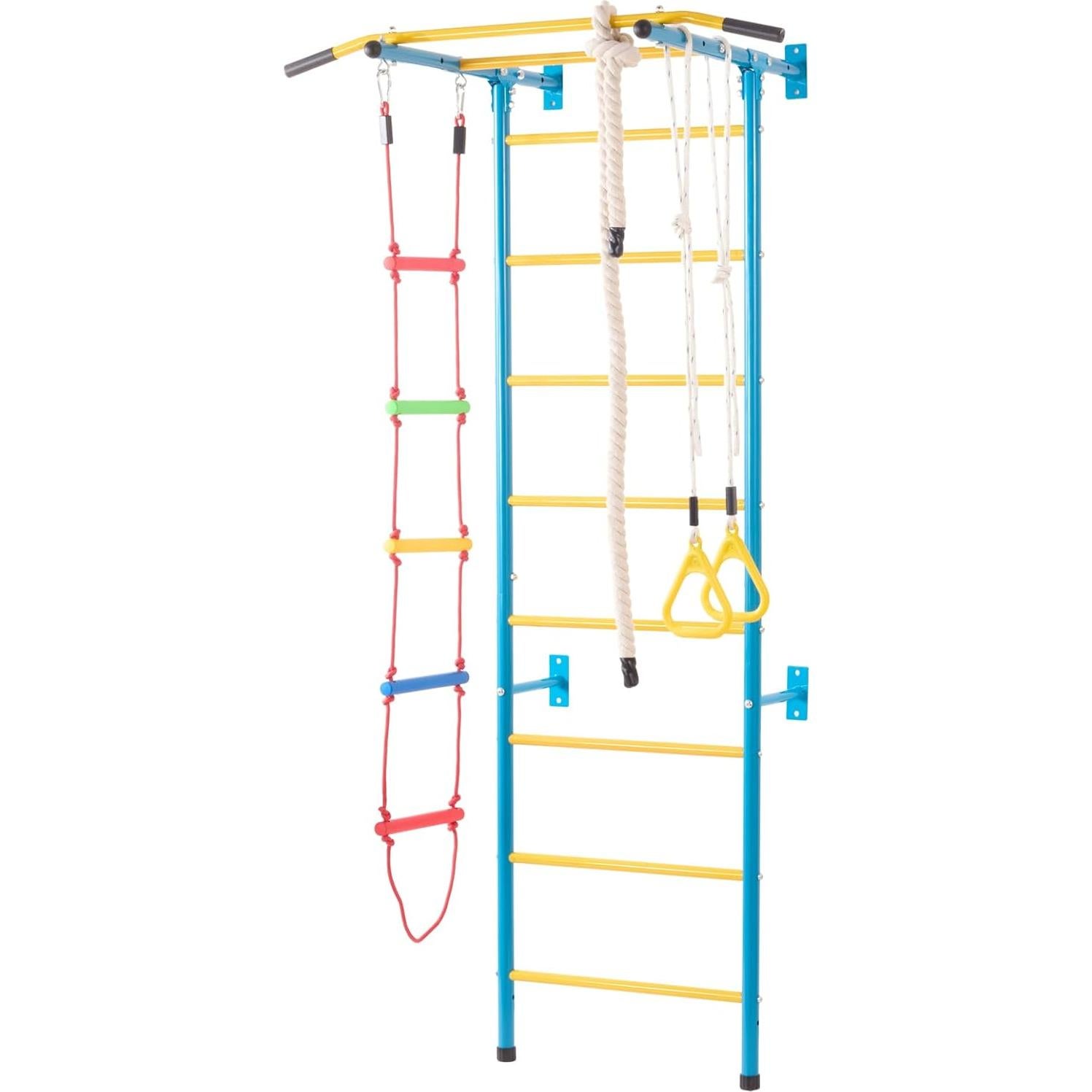 Gimnasio Interior VEVOR 5-en-1 para Niños, Escalera y Anillos