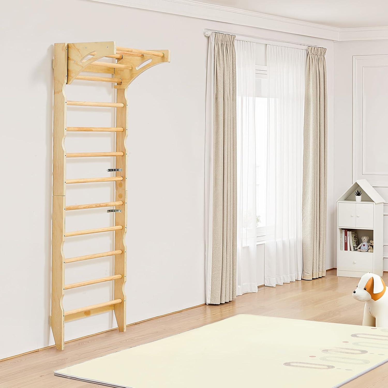Gimnasio de Pared VEVOR 2-en-1 10 Niveles Madera 99.79 kg