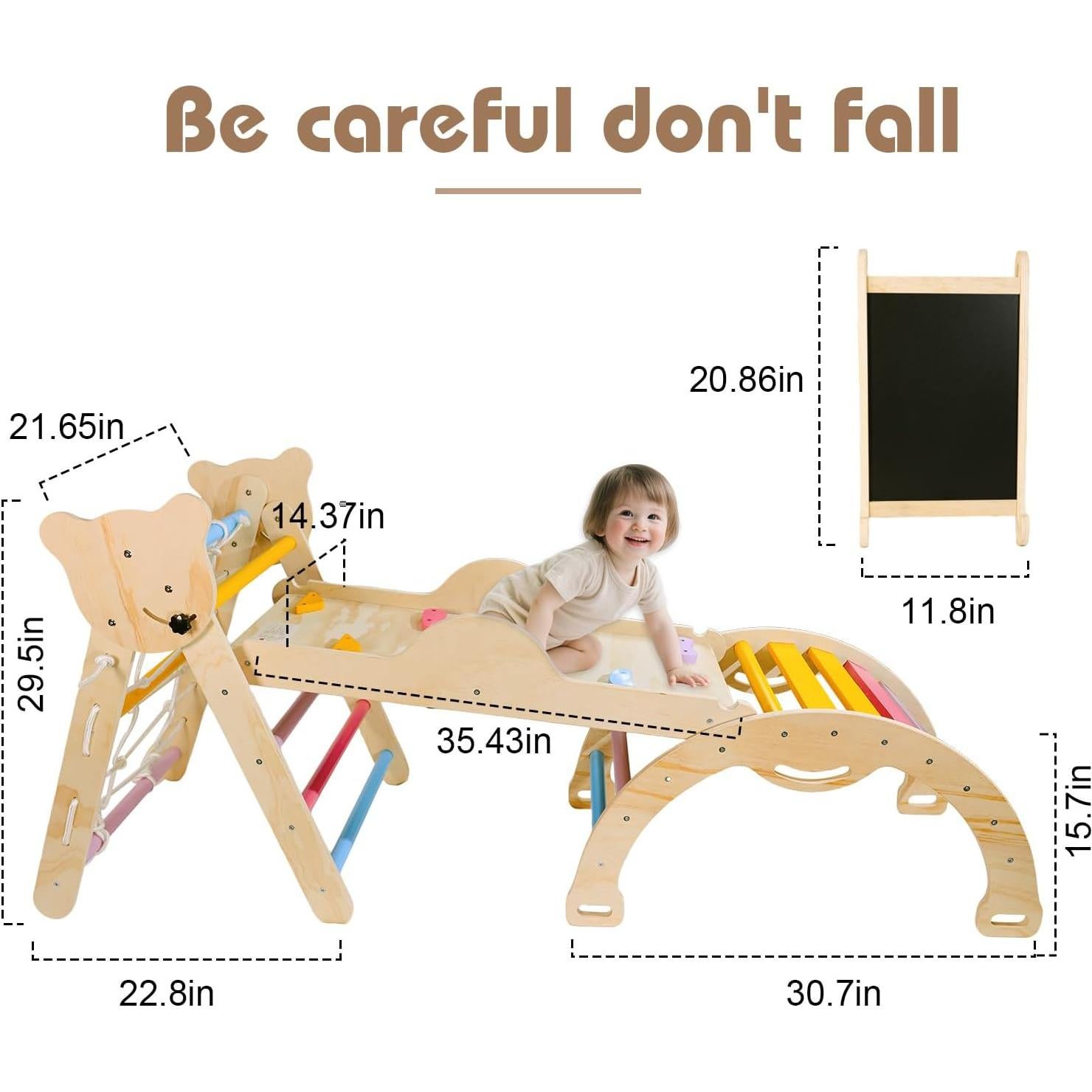 Juego de Triángulo de Escalada Montessori 7 en 1 Madera