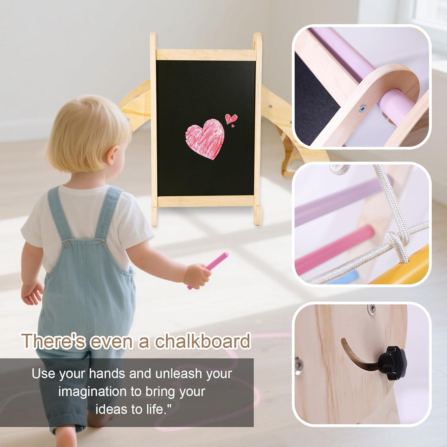 Juego de Triángulo de Escalada Montessori 7 en 1 Madera