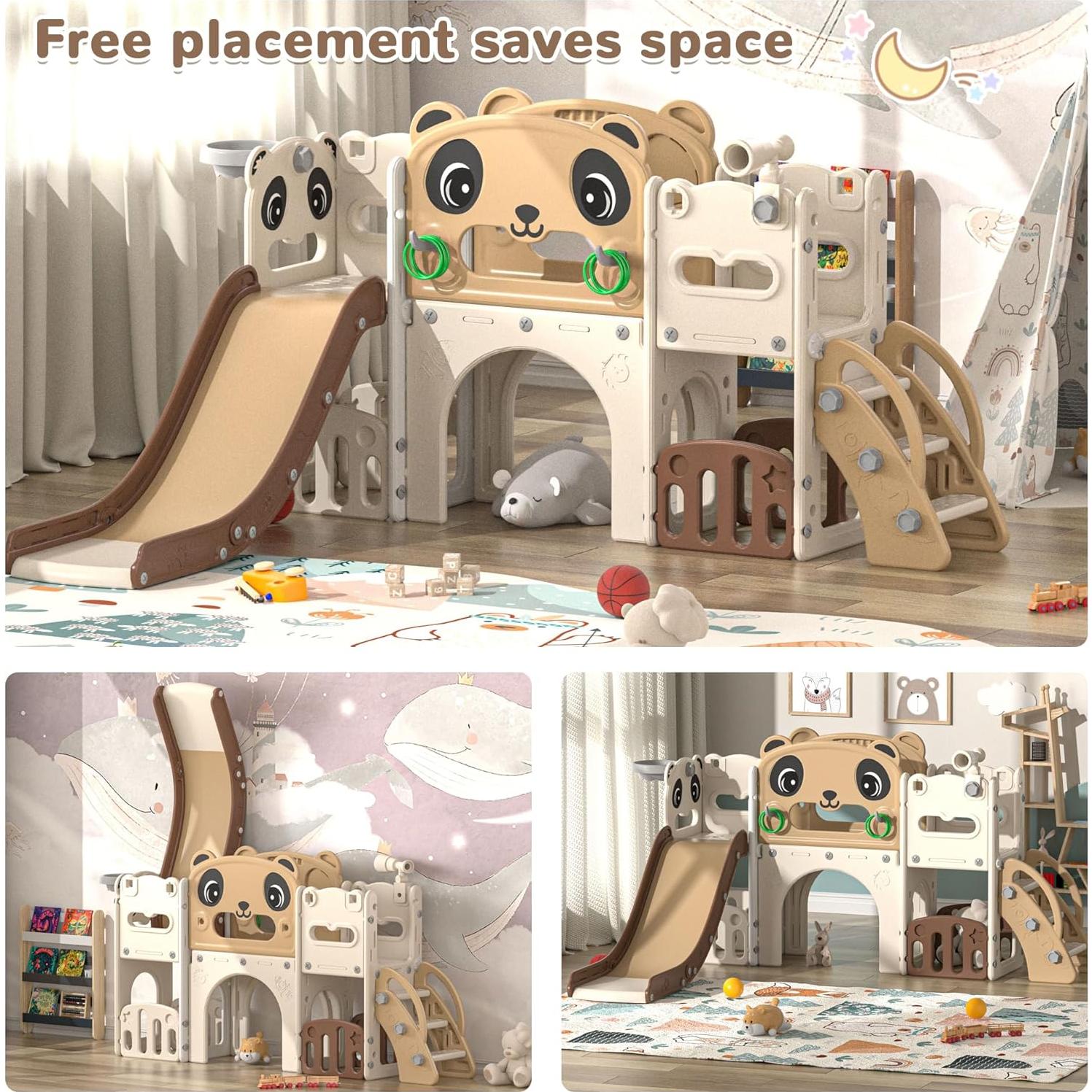 Juego de Escalera y Tobogán 9 en 1 Nyeekoy para Niños