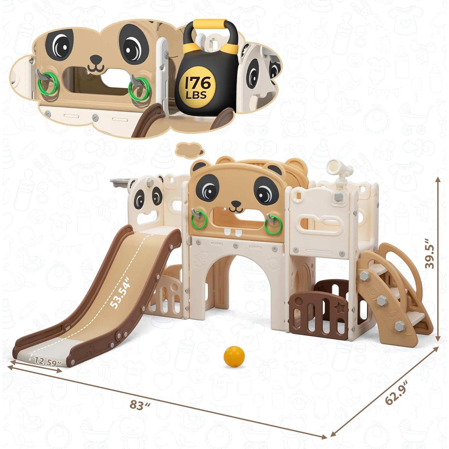 Juego de Escalera y Tobogán 9 en 1 Nyeekoy para Niños