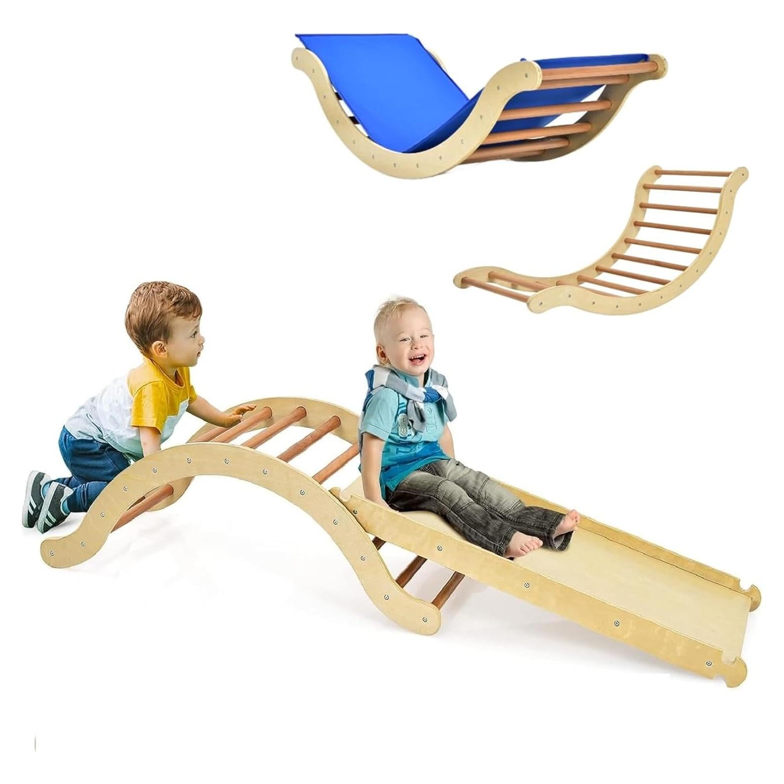 Costzon Estructura de Escalada 3 en 1 de Madera Montessori