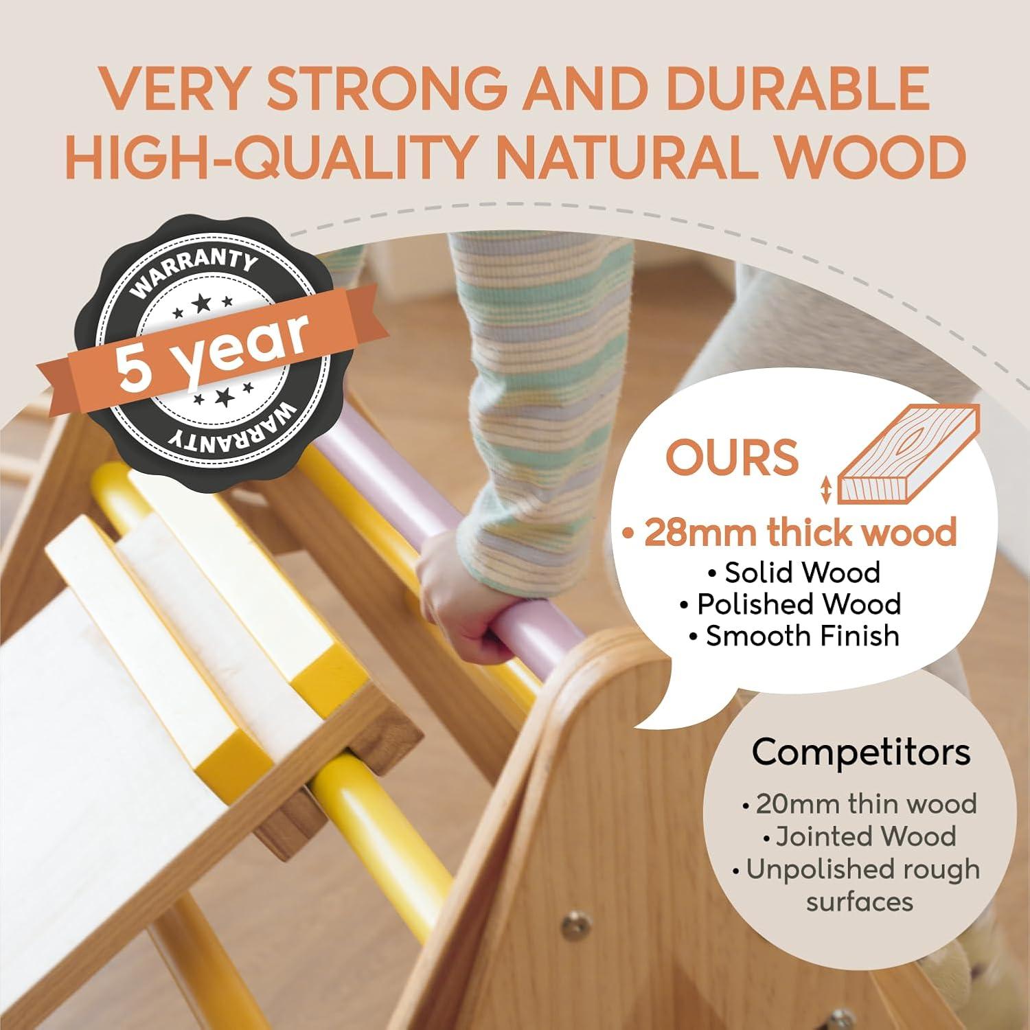 Avenlur Olive 3 en 1 Escalera Triangular Plegable para Niños