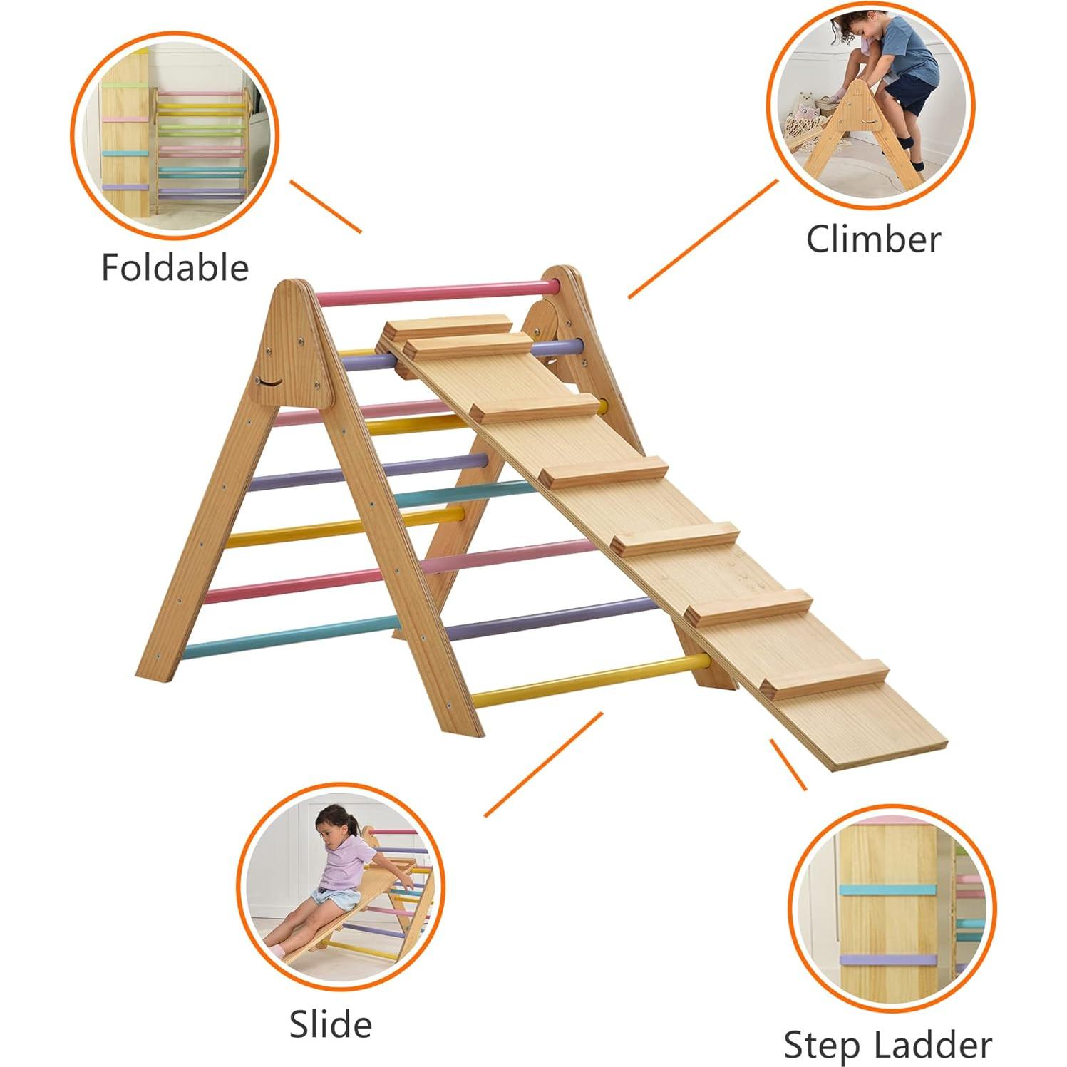 Avenlur Olive 3 en 1 Escalera Triangular Plegable para Niños