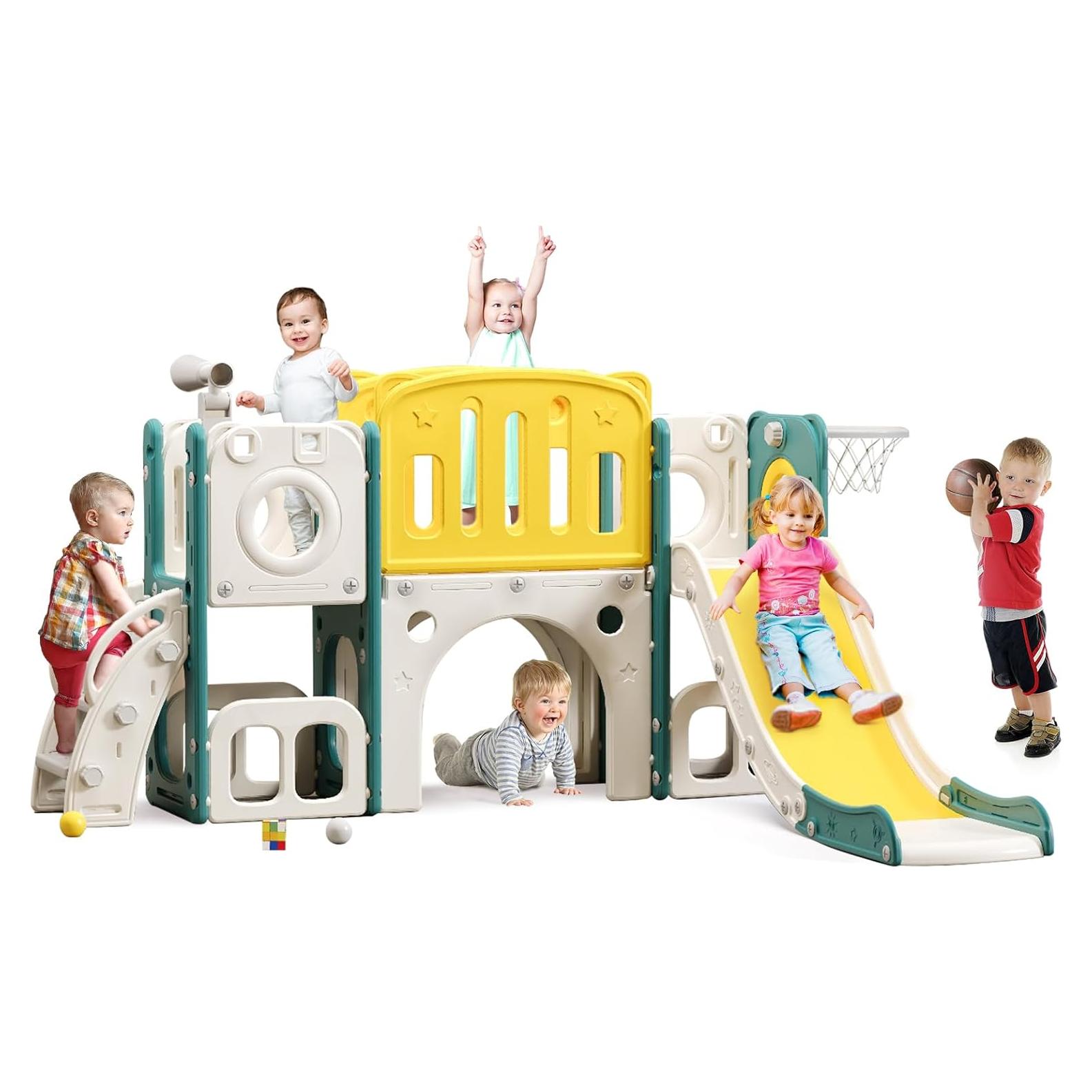 Tobogán para Niños Pequeños MOCUTEEN 8 en 1 Verde