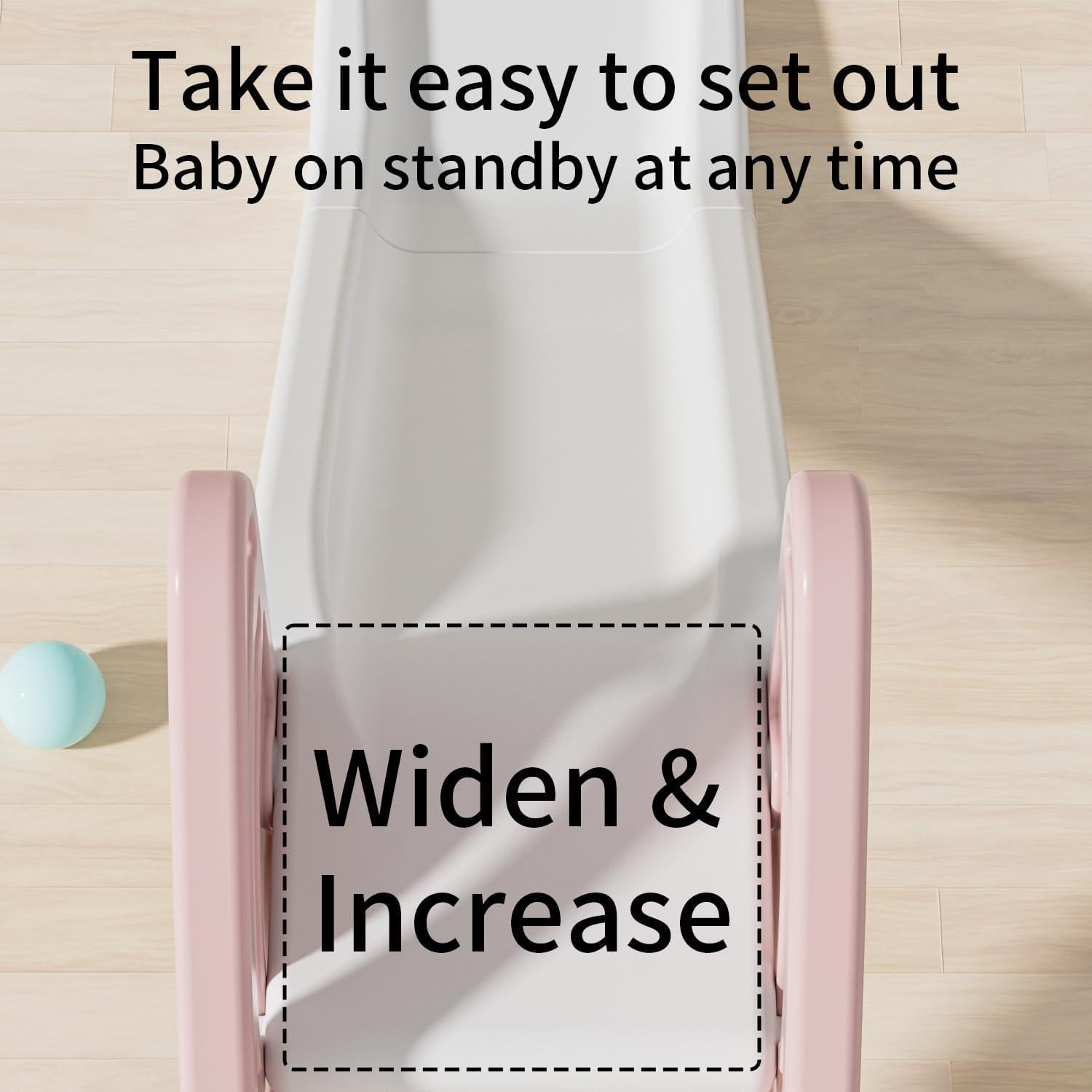 Tobogán Plegable Gupamiga Rosa para Niños 1-3 Años