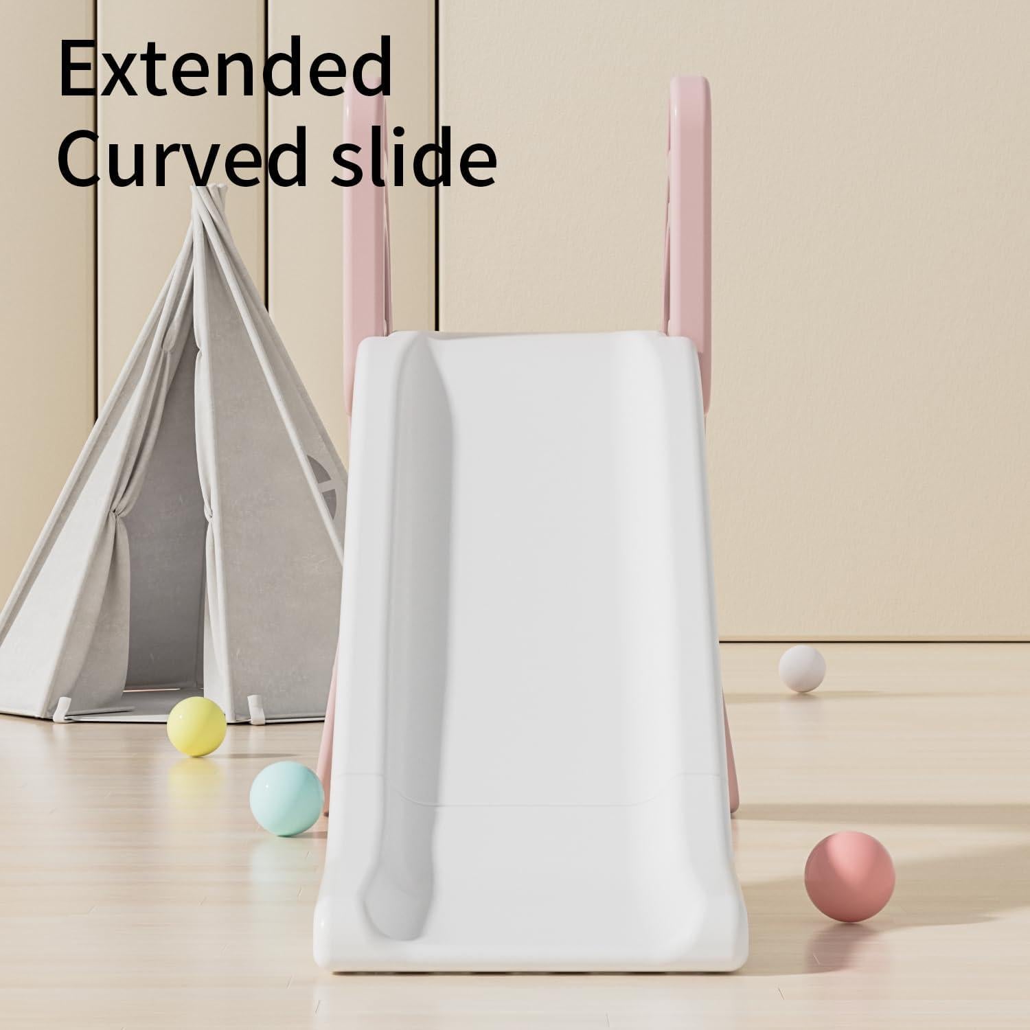 Tobogán Plegable Gupamiga Rosa para Niños 1-3 Años