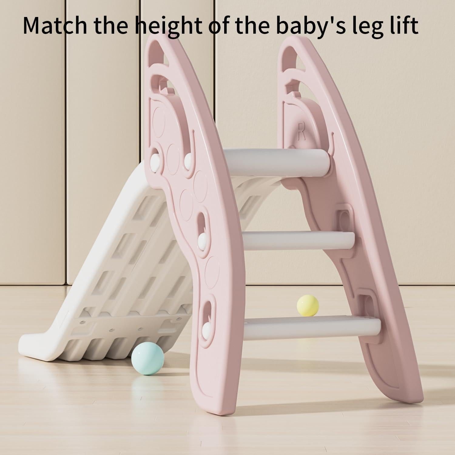 Tobogán Plegable Gupamiga Rosa para Niños 1-3 Años