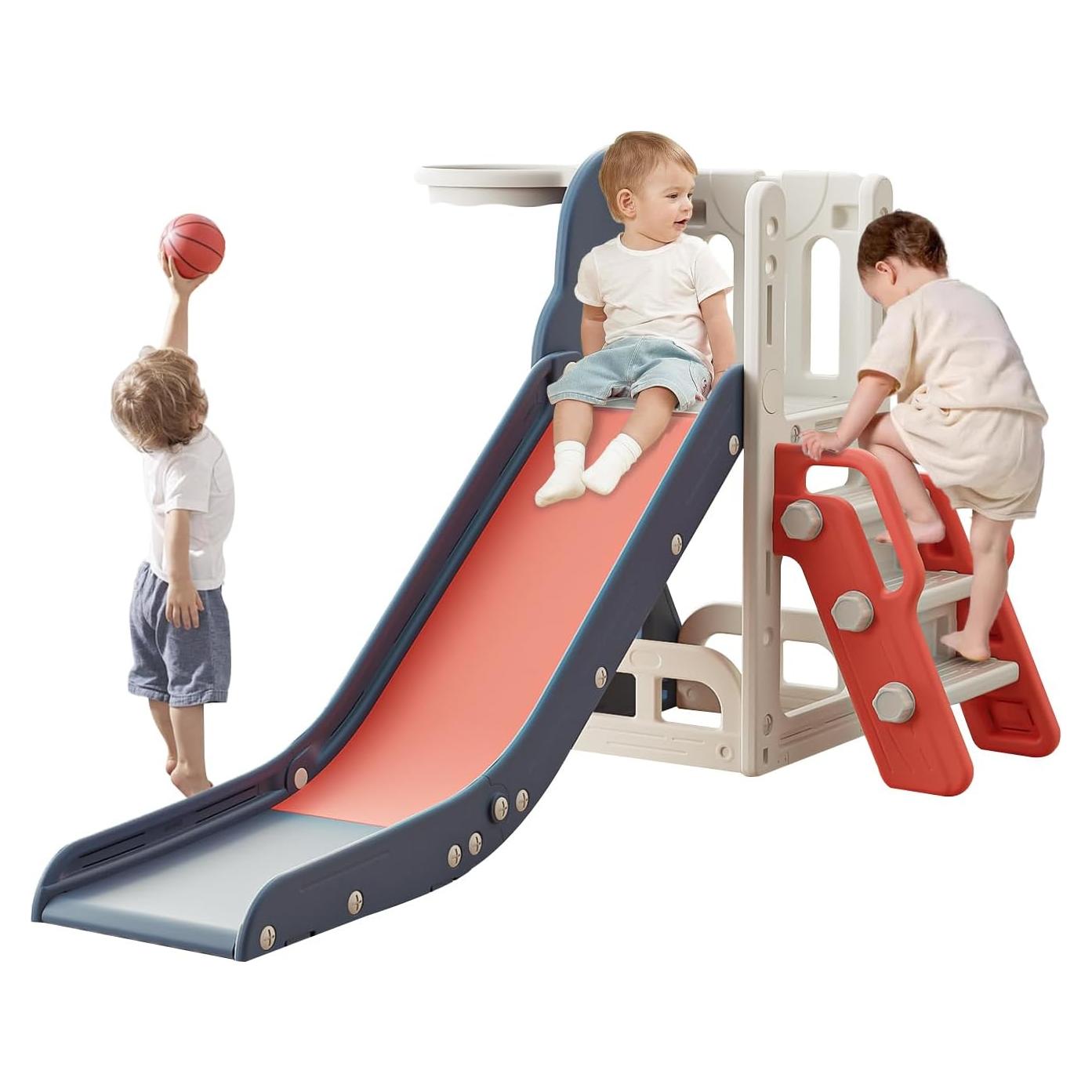 Tobogán para Niños Baotree YYJ24056 con Escalador y Aro