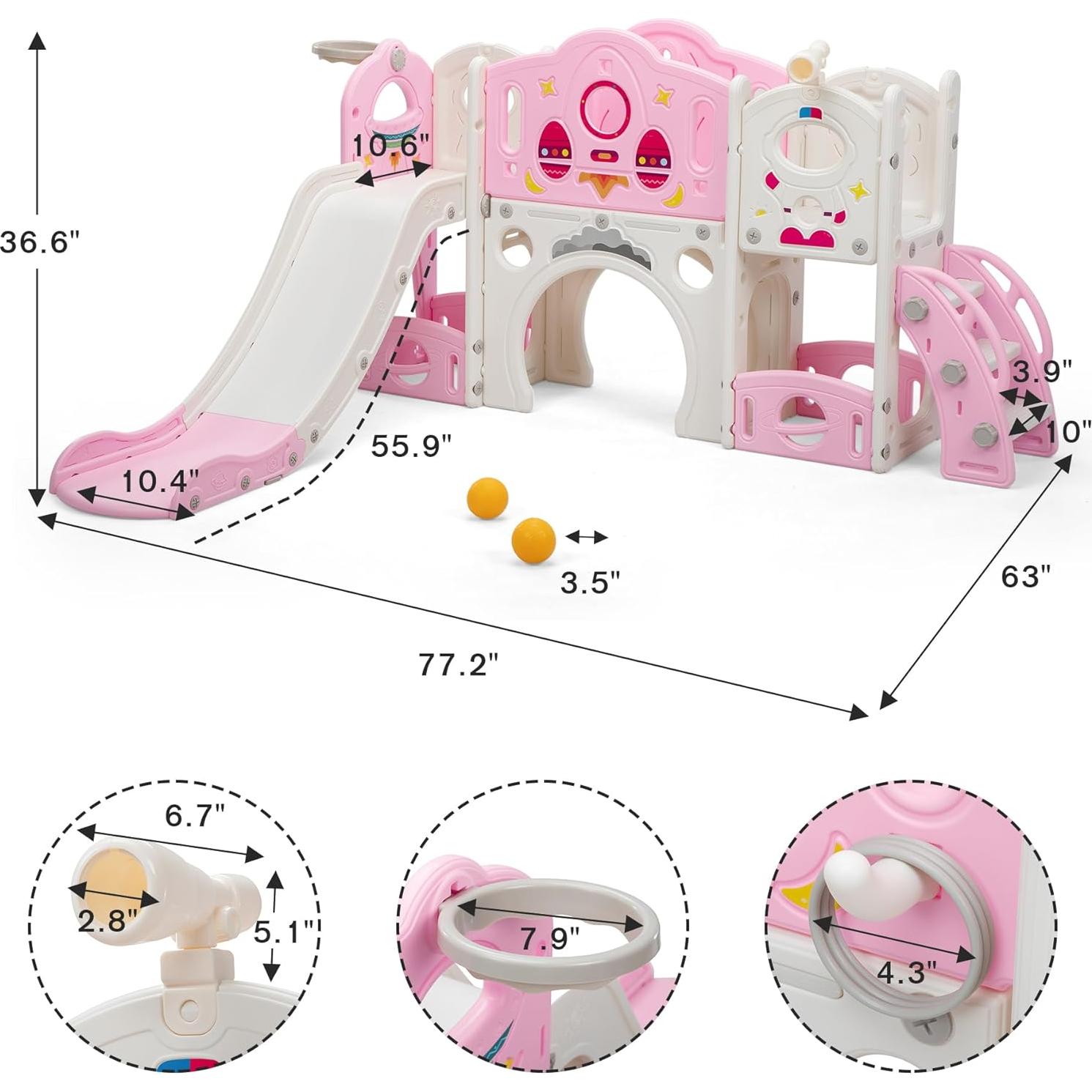 Juego de Escalera y Tobogán 9 en 1 Nyeekoy para Niños