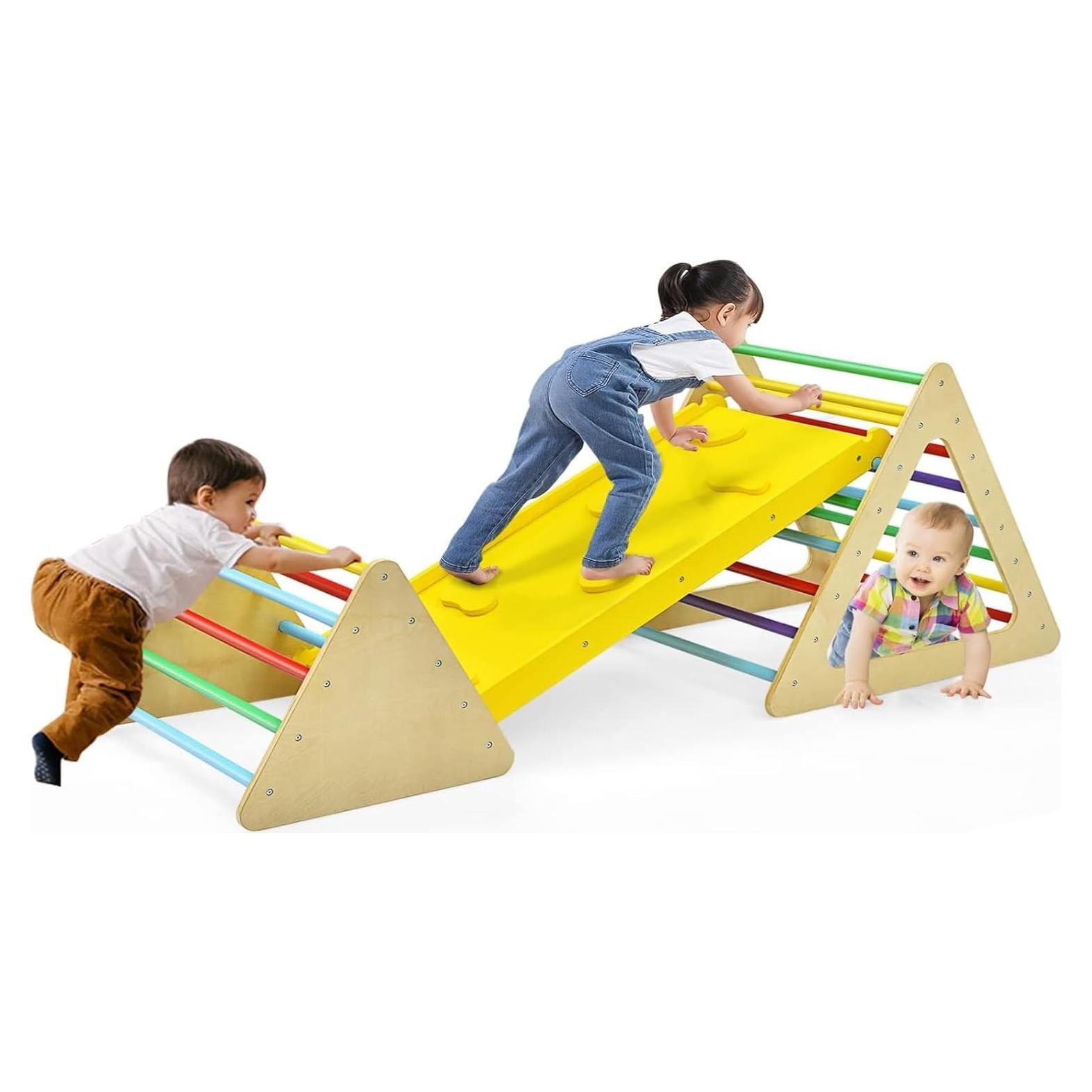 Juguete de Escalada Triangular Costzon de Madera 3 en 1