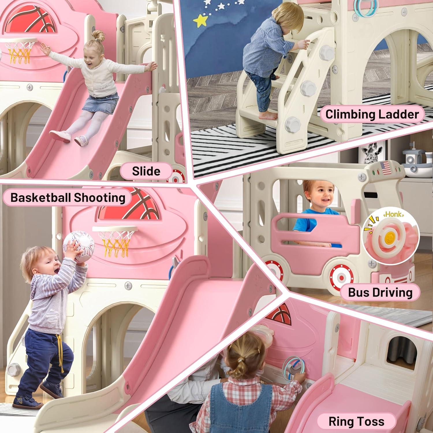 Tobogán Temático de Autobús Nyeekoy 9 en 1 para Niños