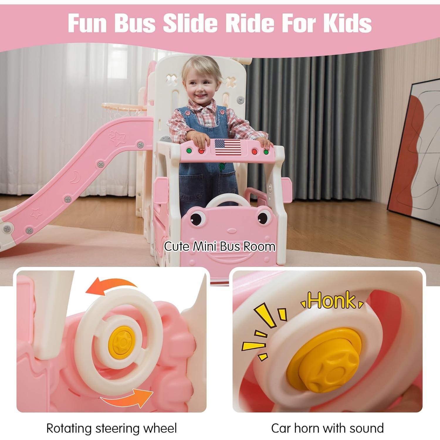 Tobogán Temático de Autobús Nyeekoy 9 en 1 para Niños