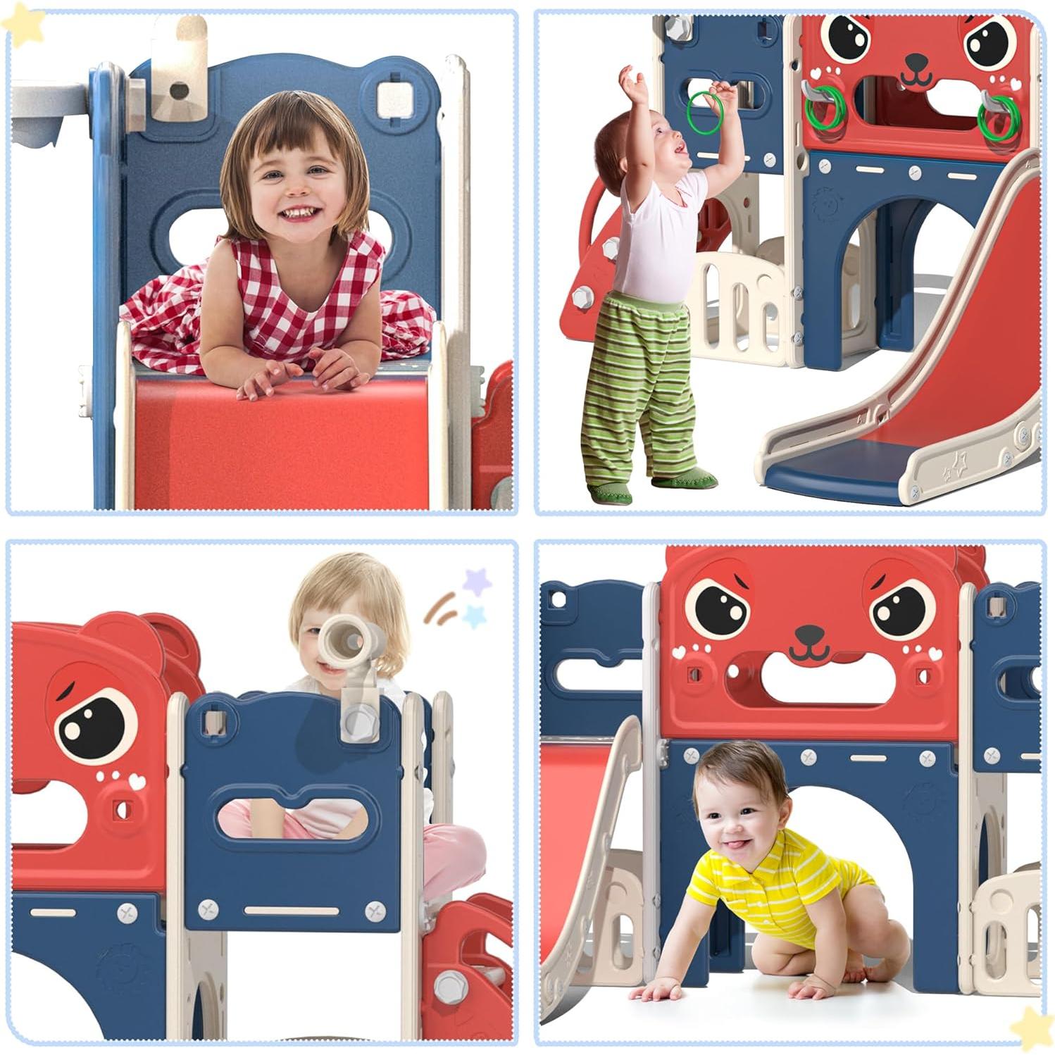 Juego de Esc slides y Escalera 9-en-1 Nyeekoy para Niños