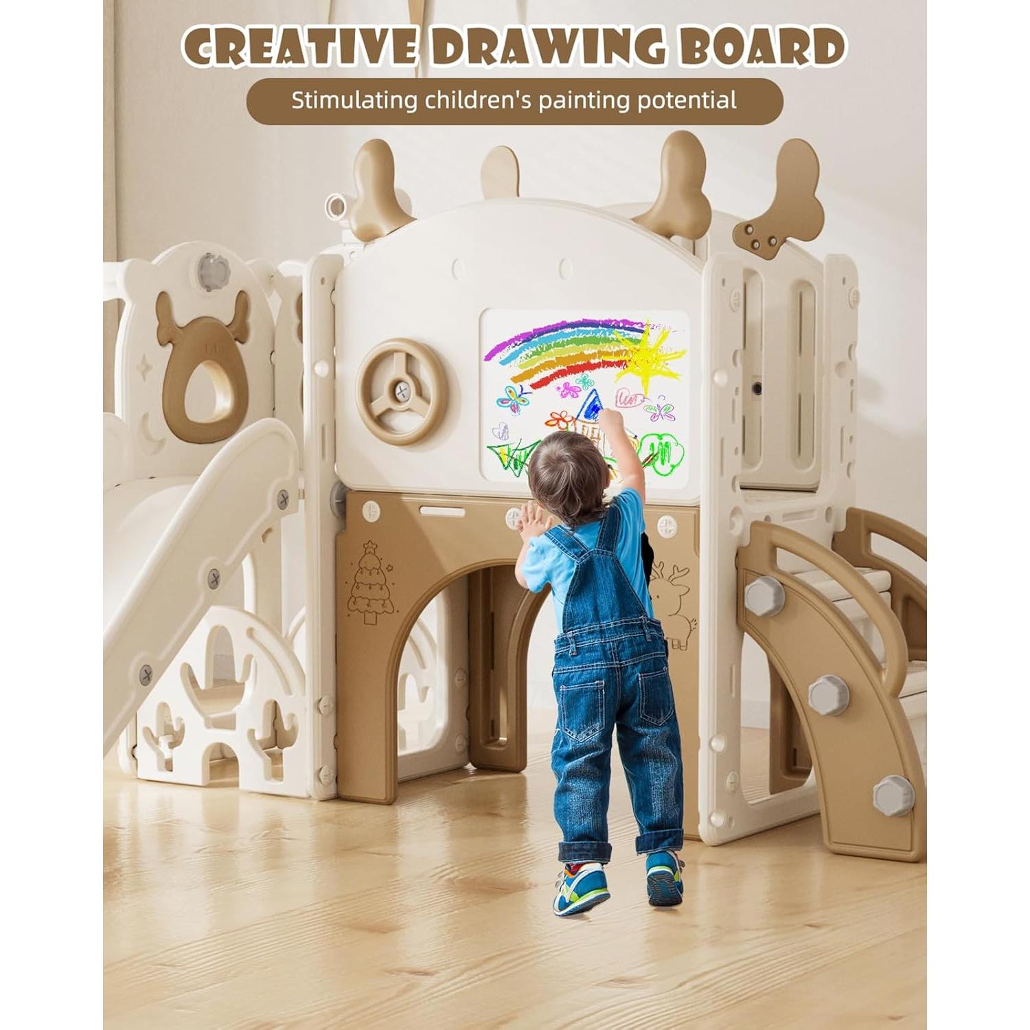 Tobogán para Niños XJD 12 en 1 con Set de Golf y Aro