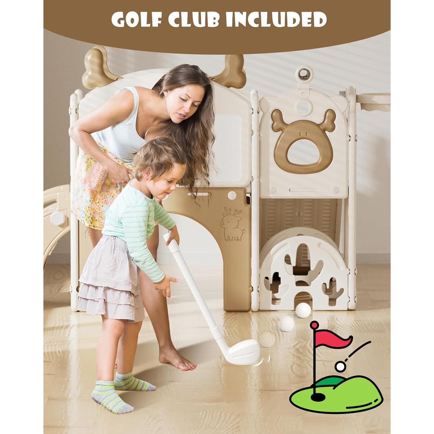 Tobogán para Niños XJD 12 en 1 con Set de Golf y Aro