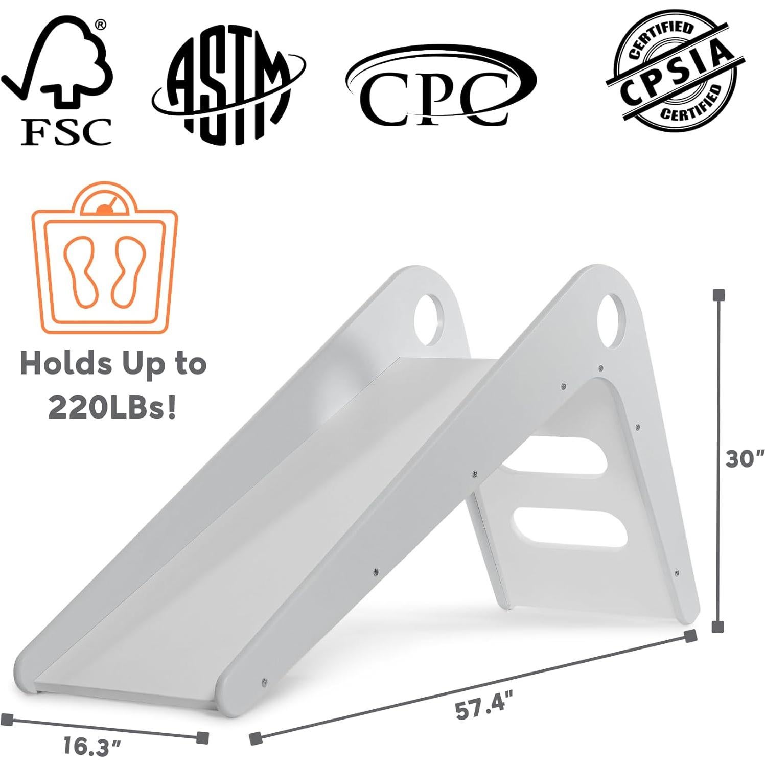 Tobogán de Madera Avenlur para Niños 0.91m Blanco