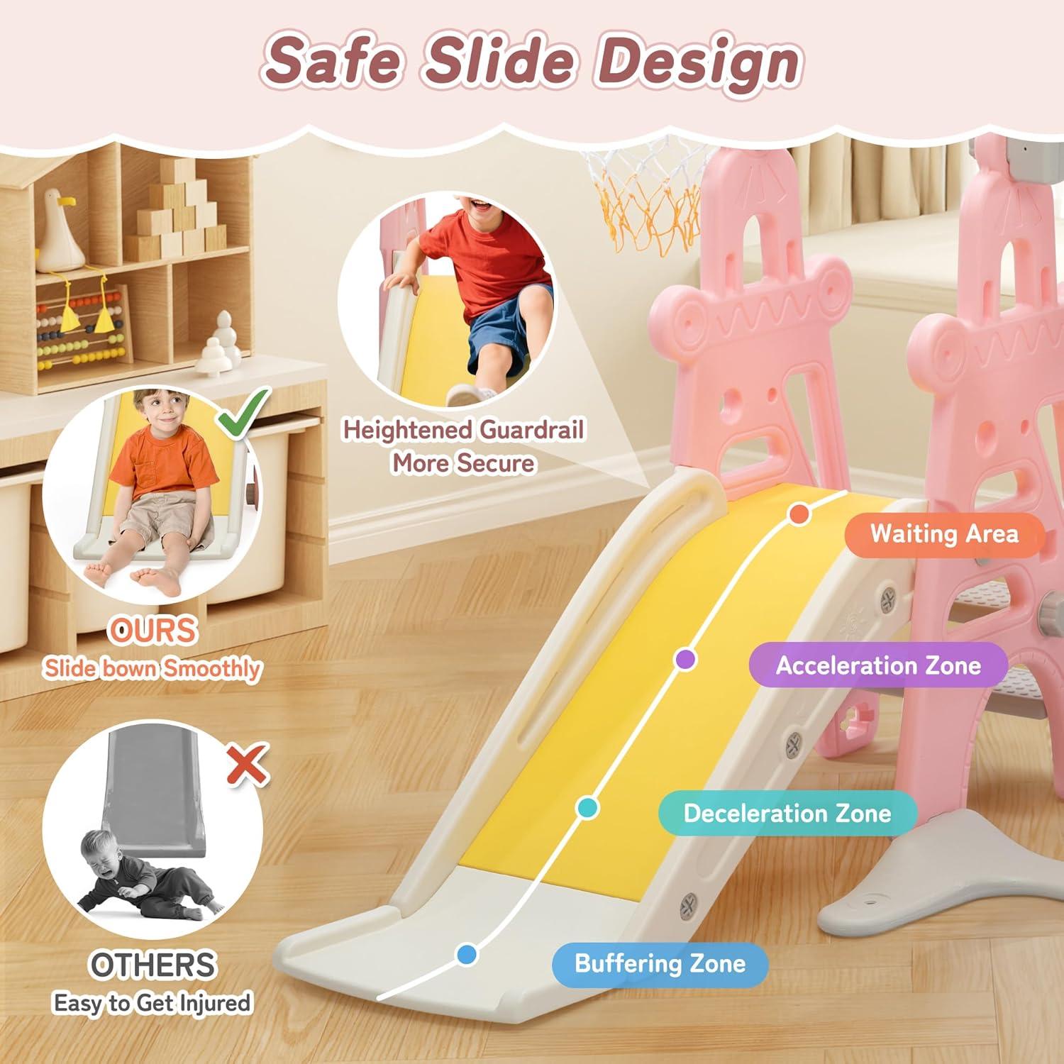 Parque Infantil 3 en 1 Nyeekoy - Tobogán, Columpio y Aro