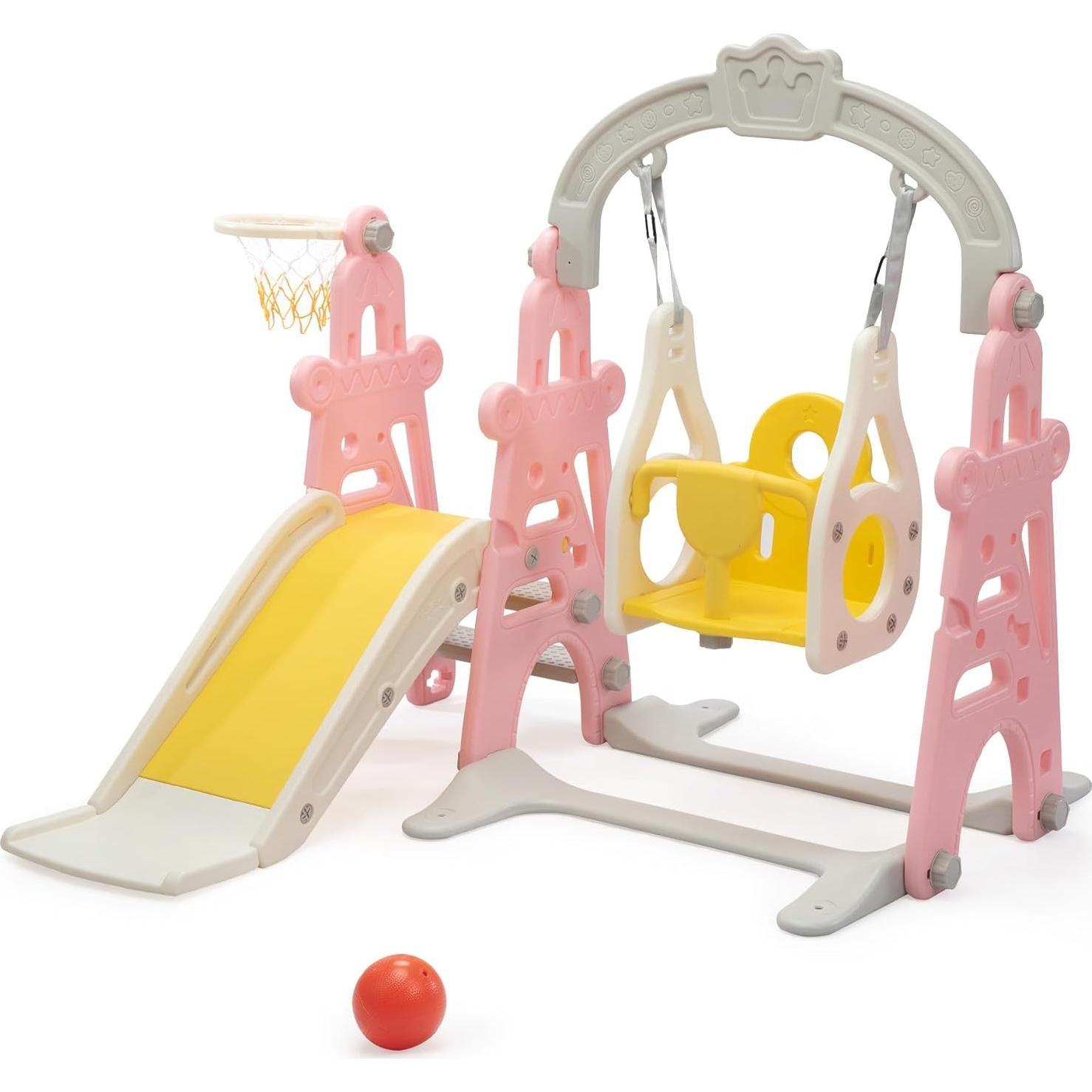 Parque Infantil 3 en 1 Nyeekoy - Tobogán, Columpio y Aro