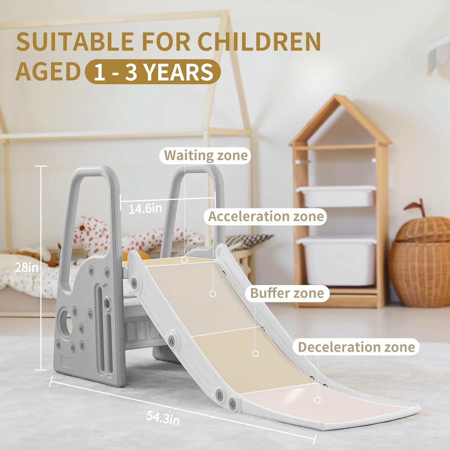 Escalera de Juego 3 en 1 Gumiseao con Tobogán Gris