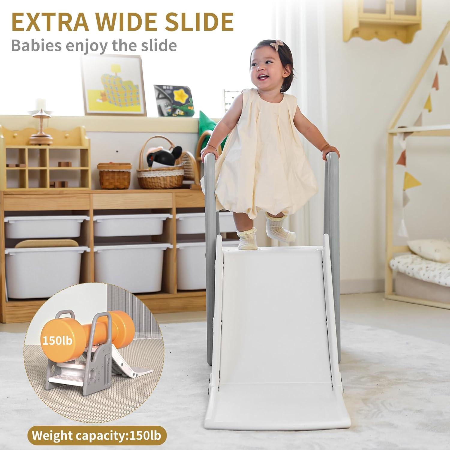 Escalera de Juego 3 en 1 Gumiseao con Tobogán Gris