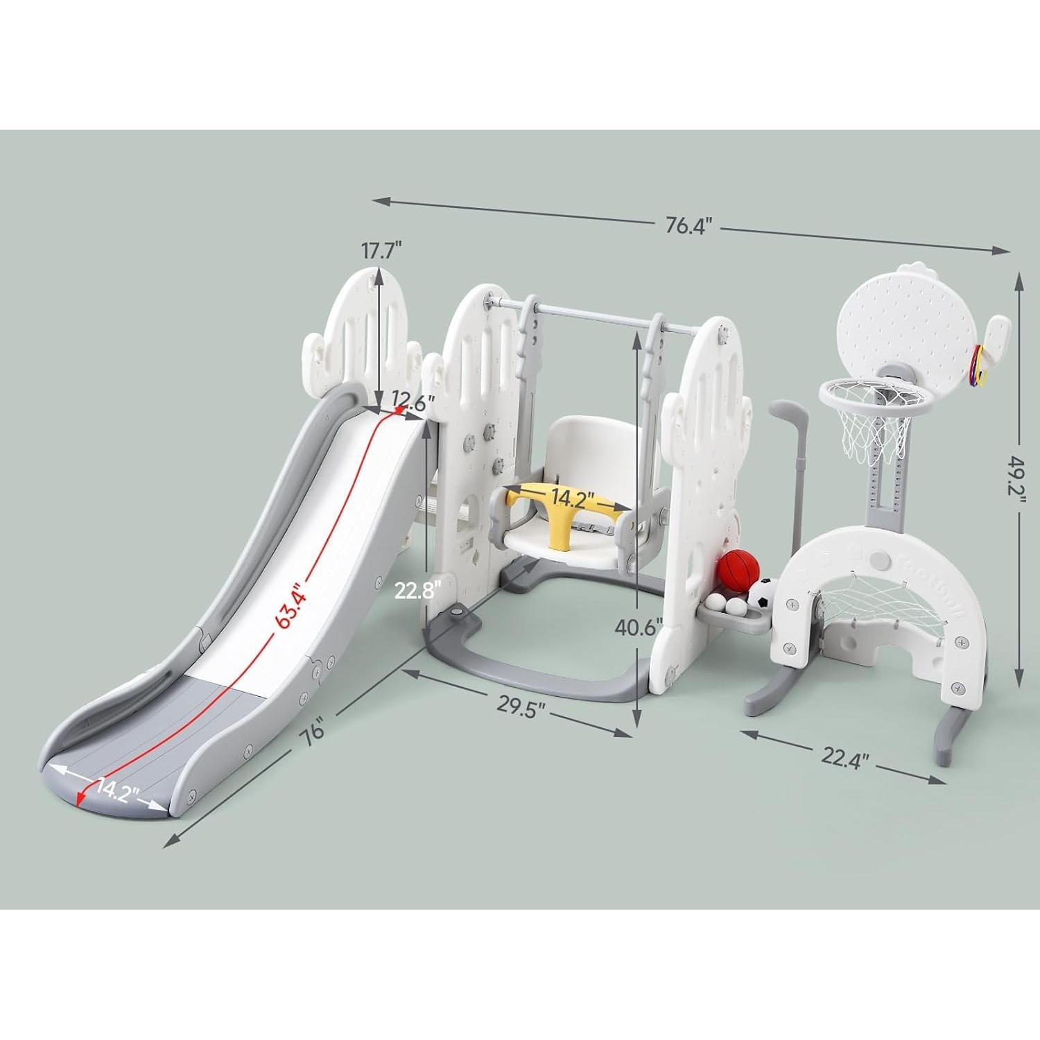 Juego de Columpio y Deslizamiento 7 en 1 GAOMON para Niños