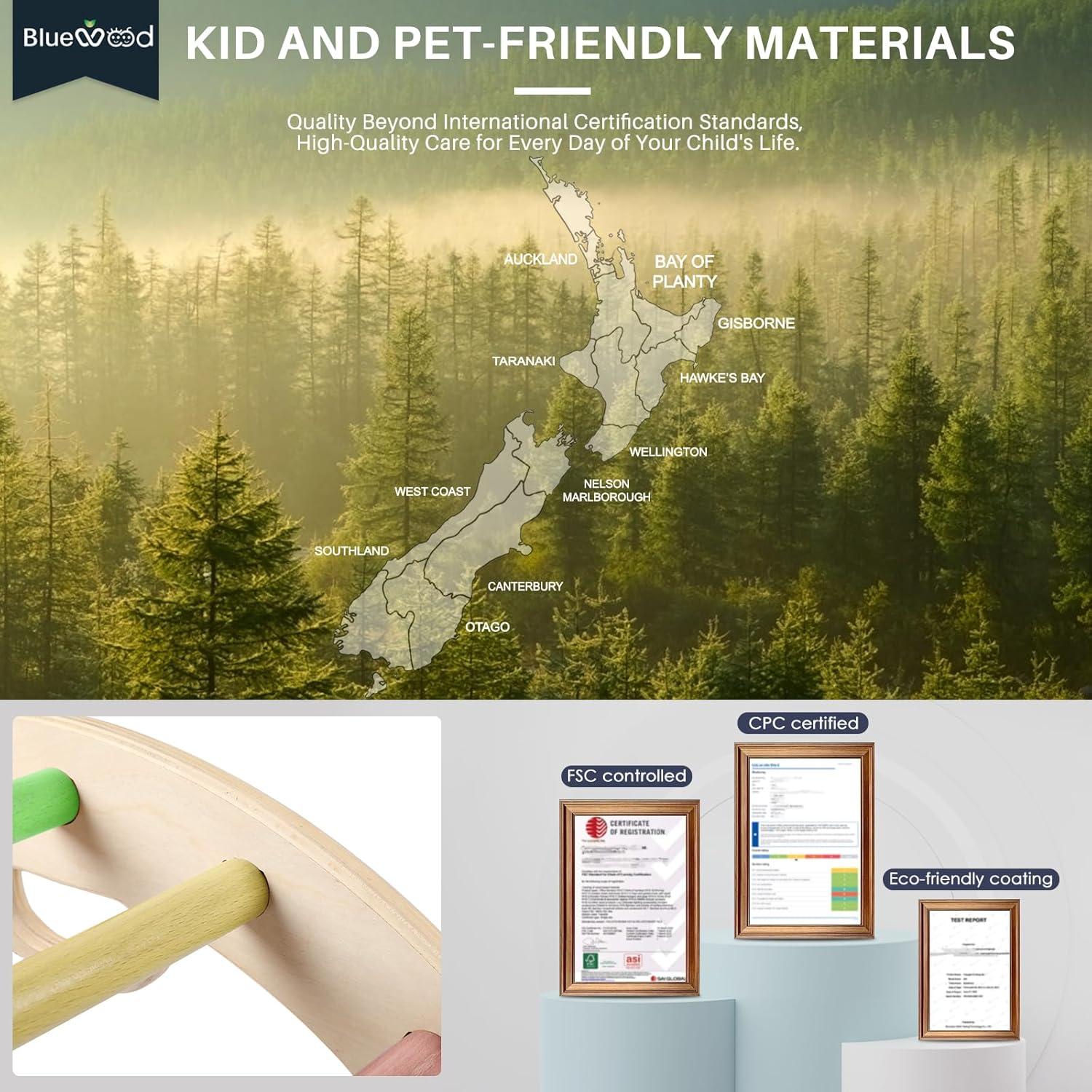 Arco de Escalada de Madera BlueWood para Niños 18 meses - 6 años