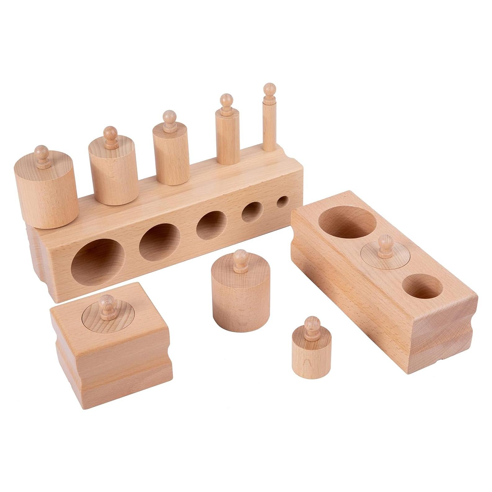 Juguetes Montessori de Madera para Bebés 6-12 Meses - Juego Sensorial