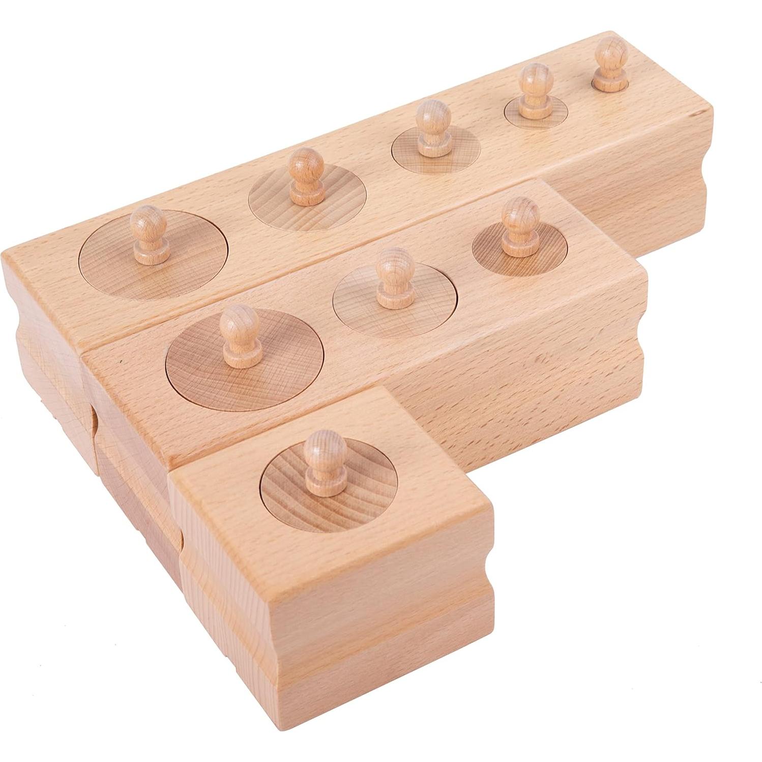 Juguetes Montessori de Madera para Bebés 6-12 Meses - Juego Sensorial