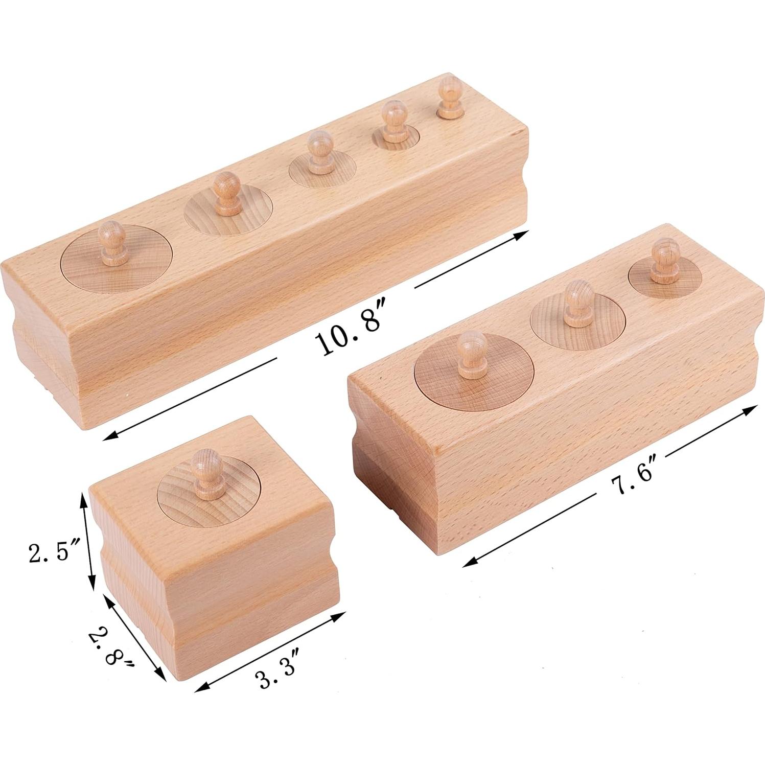 Juguetes Montessori de Madera para Bebés 6-12 Meses - Juego Sensorial