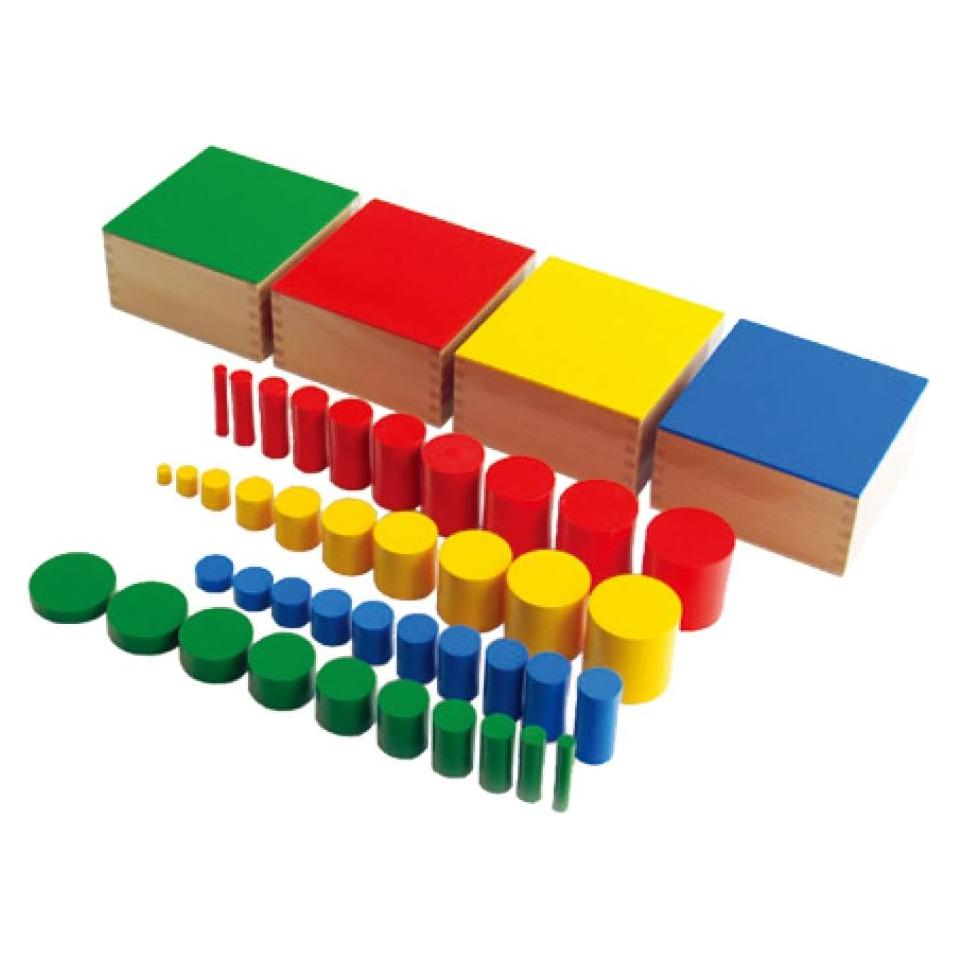 Juego de 4 Cilindros Sin Perilla Montessori Outlet 13.7cm