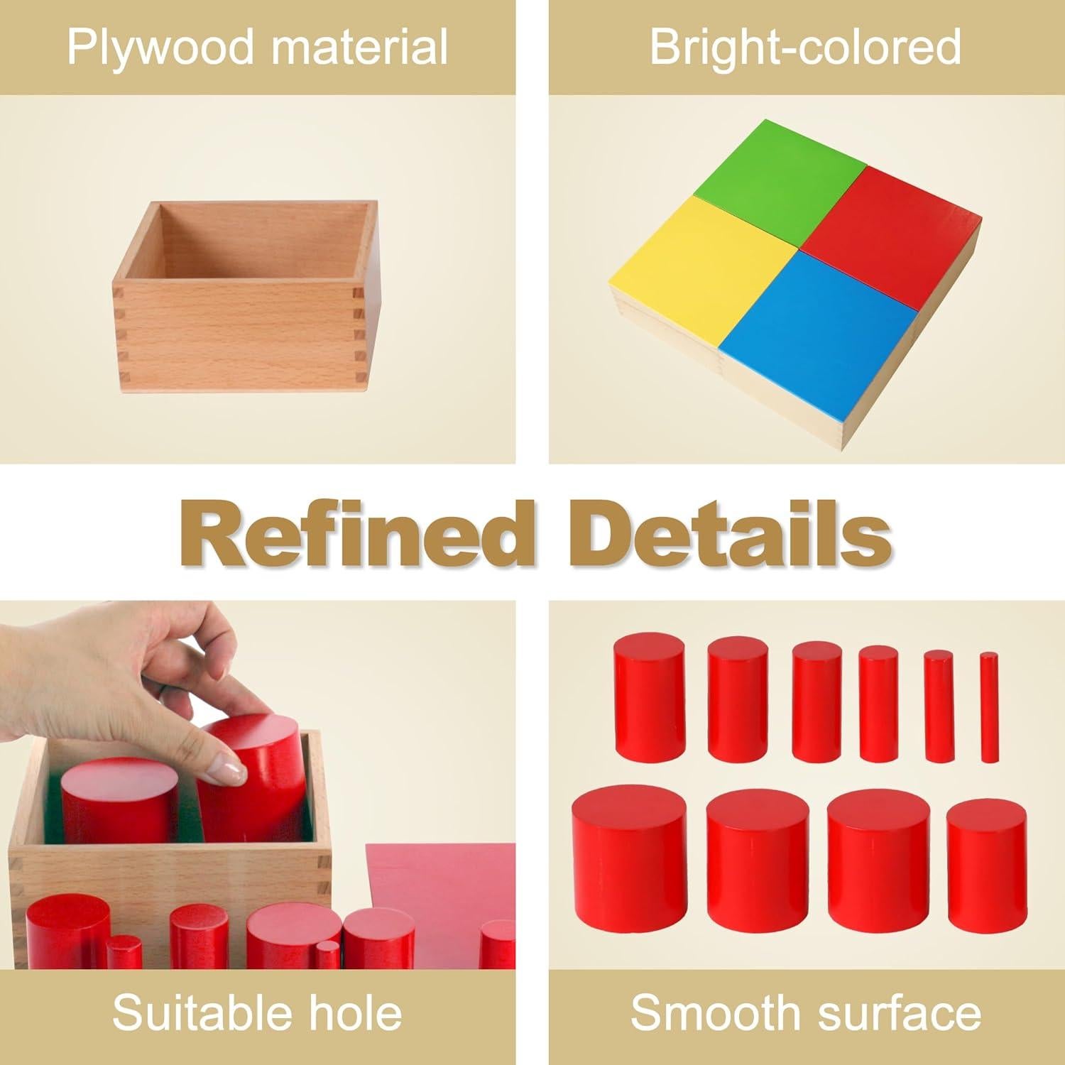 Juego de 4 Cilindros Sin Perilla Montessori Outlet 13.7cm