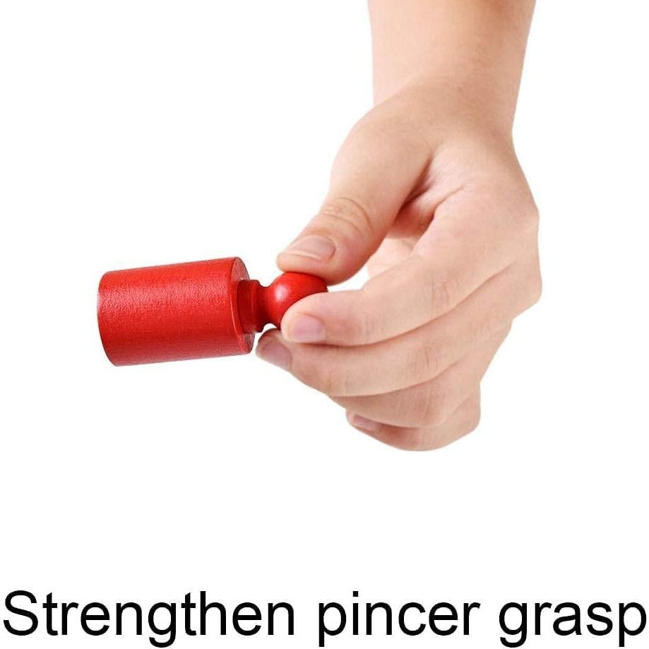 Juguete Montessori BOHS 6 Clavos y Escalera de Perlas 1-10